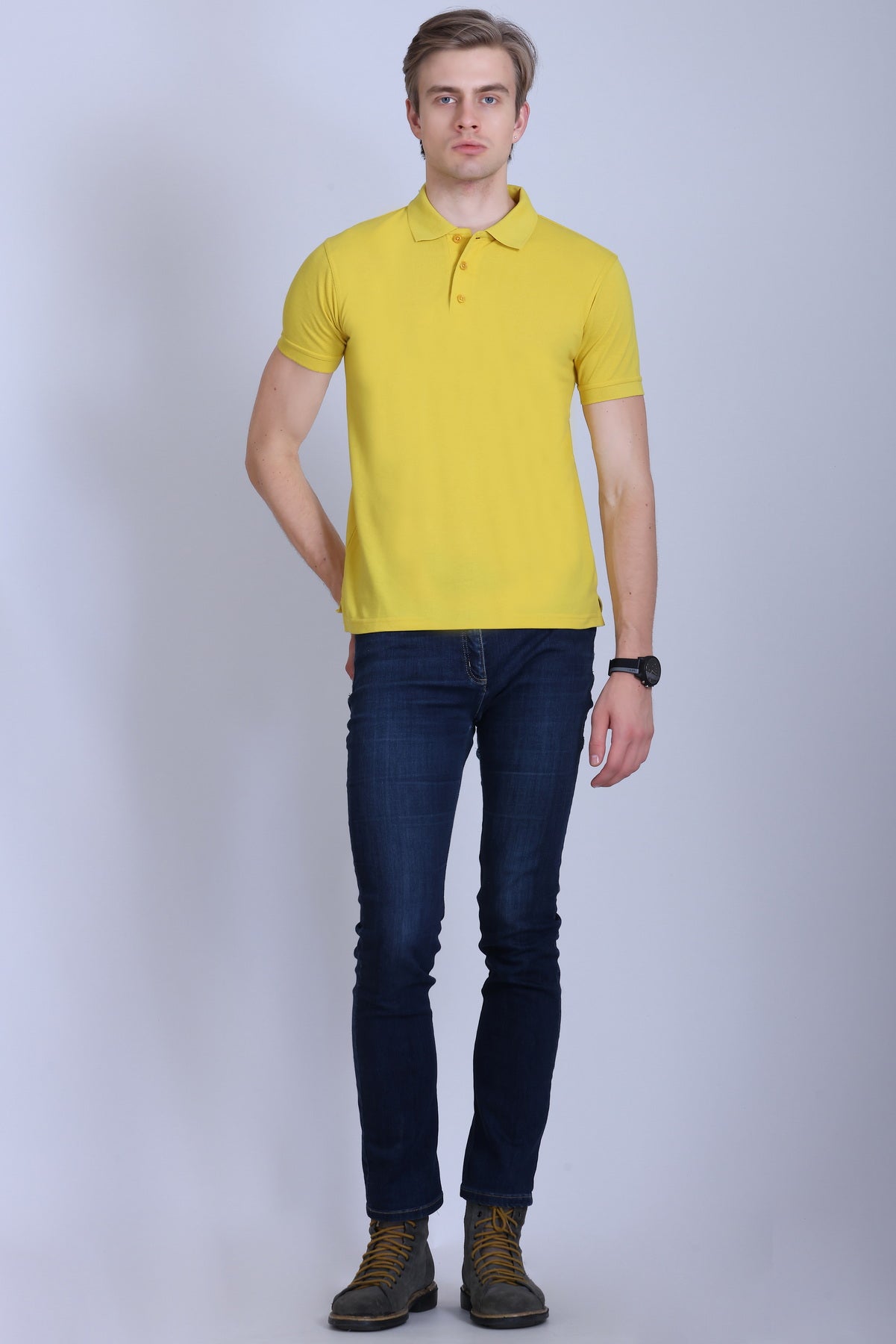 PIKMEE Fastees Polo T-Shirt in Golden Yellow - image 7
