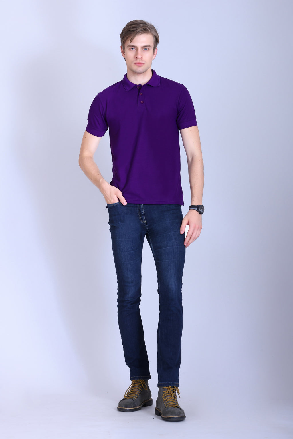 PIKMEE Promo-Tees Polo T-Shirt in Purple - image 7
