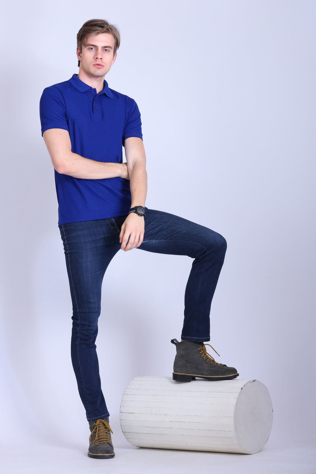 PIKMEE Titlis Polo T-Shirt in Royal Blue - image 7