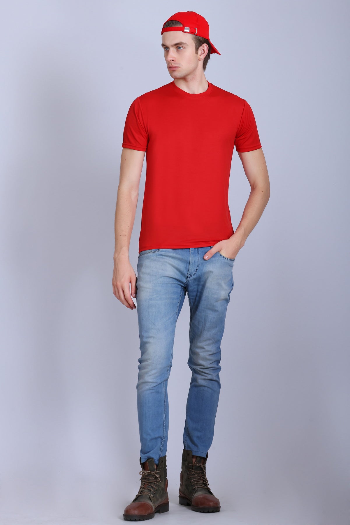 Sports Republic Acti-Runn Dryfit Crew Neck T-Shirt in Red - 6