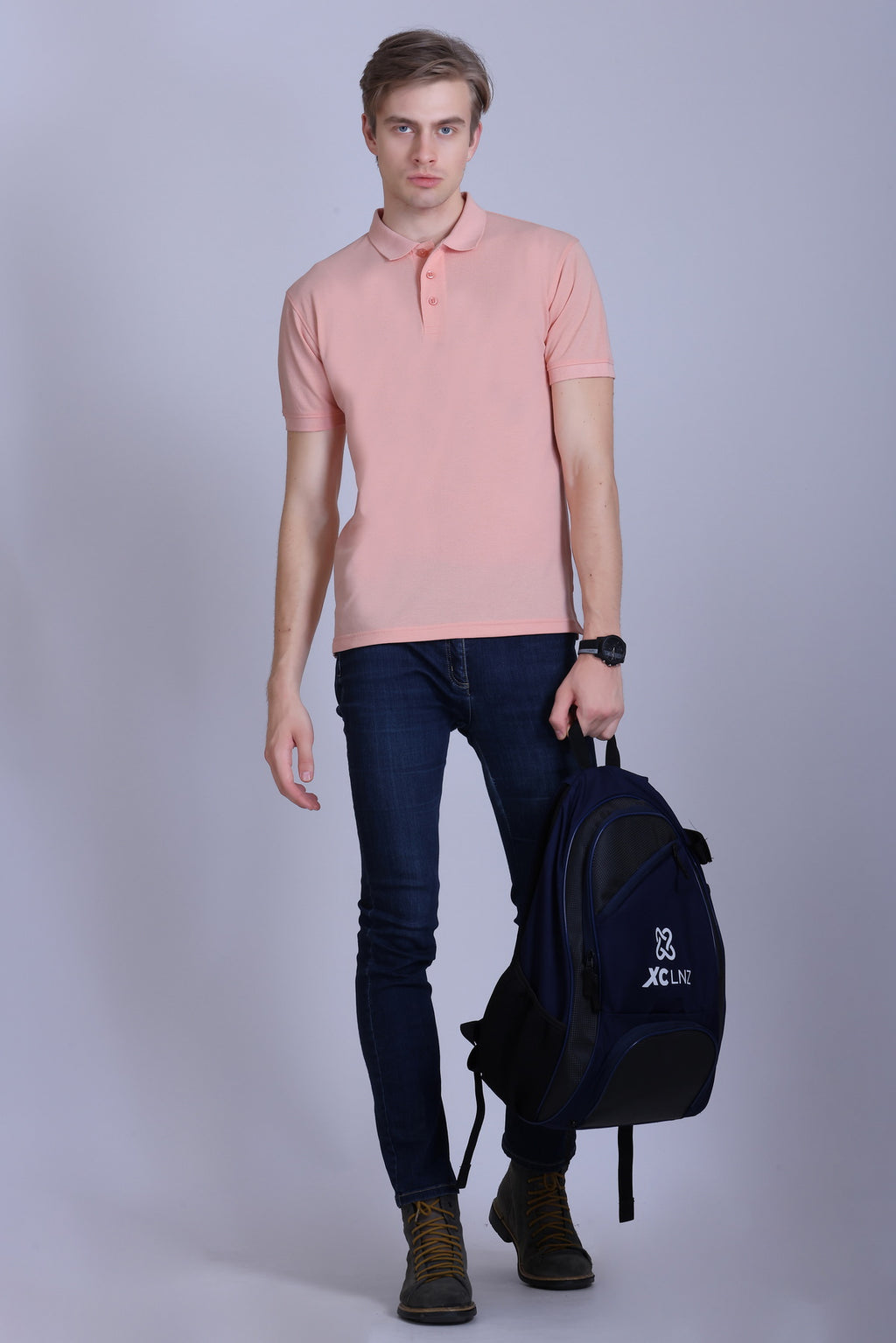 PIKMEE Fastees Polo T-Shirt in Peach - image 7