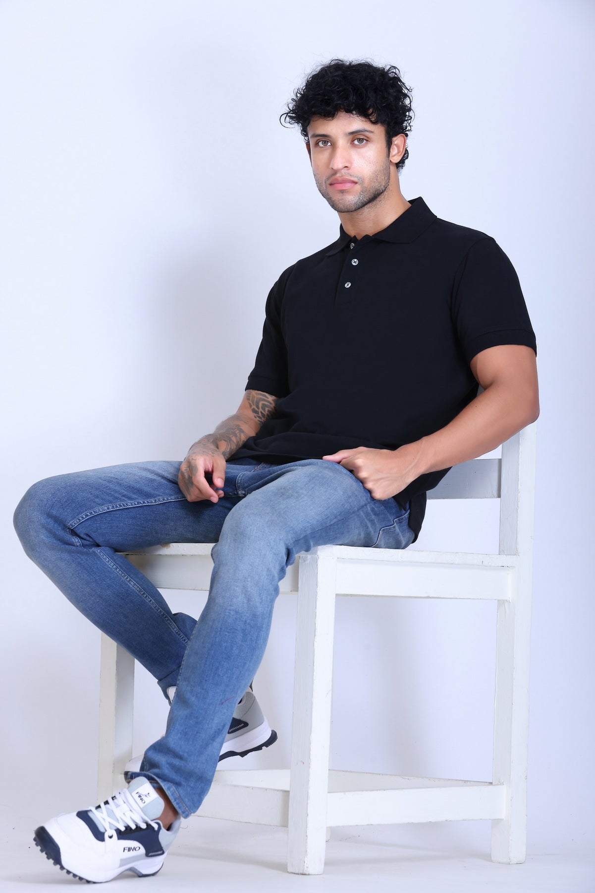 WINBARG Spanish Polo T-Shirt in Black - image 6