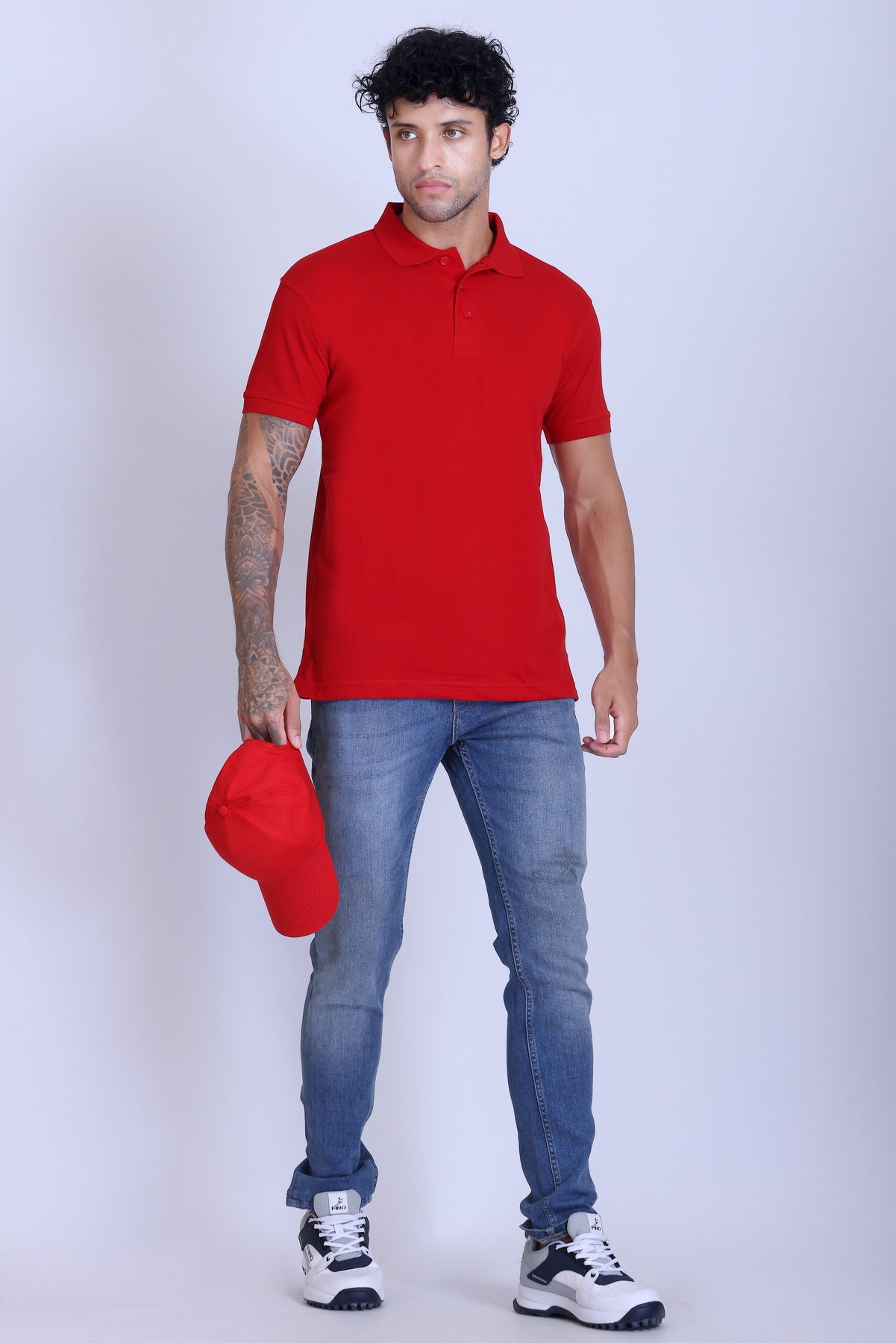 PIKMEE Fastees Polo T-Shirt in Red - image 7