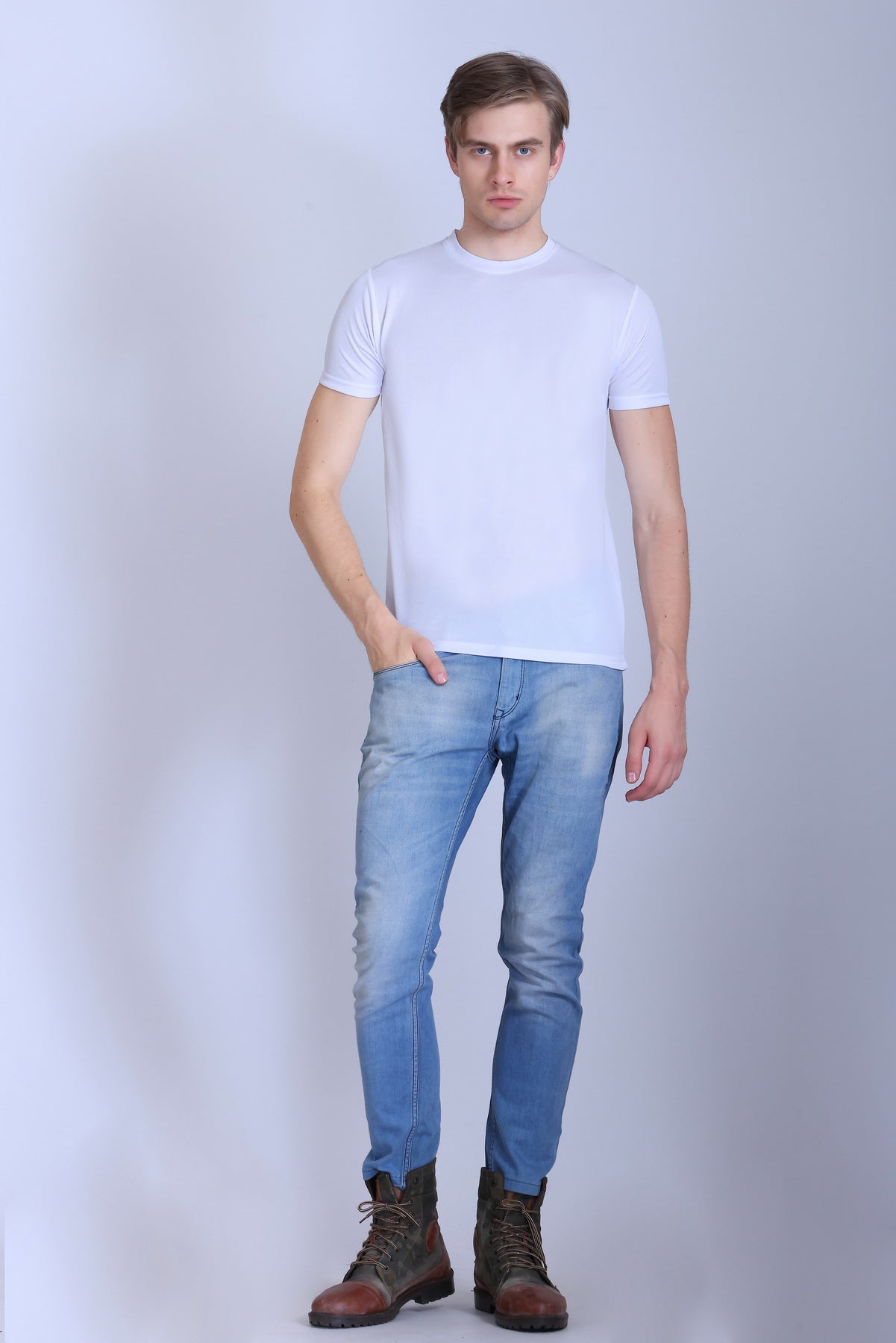 Sports Republic Acti-Runn Dryfit Crew Neck T-Shirt in White - 7