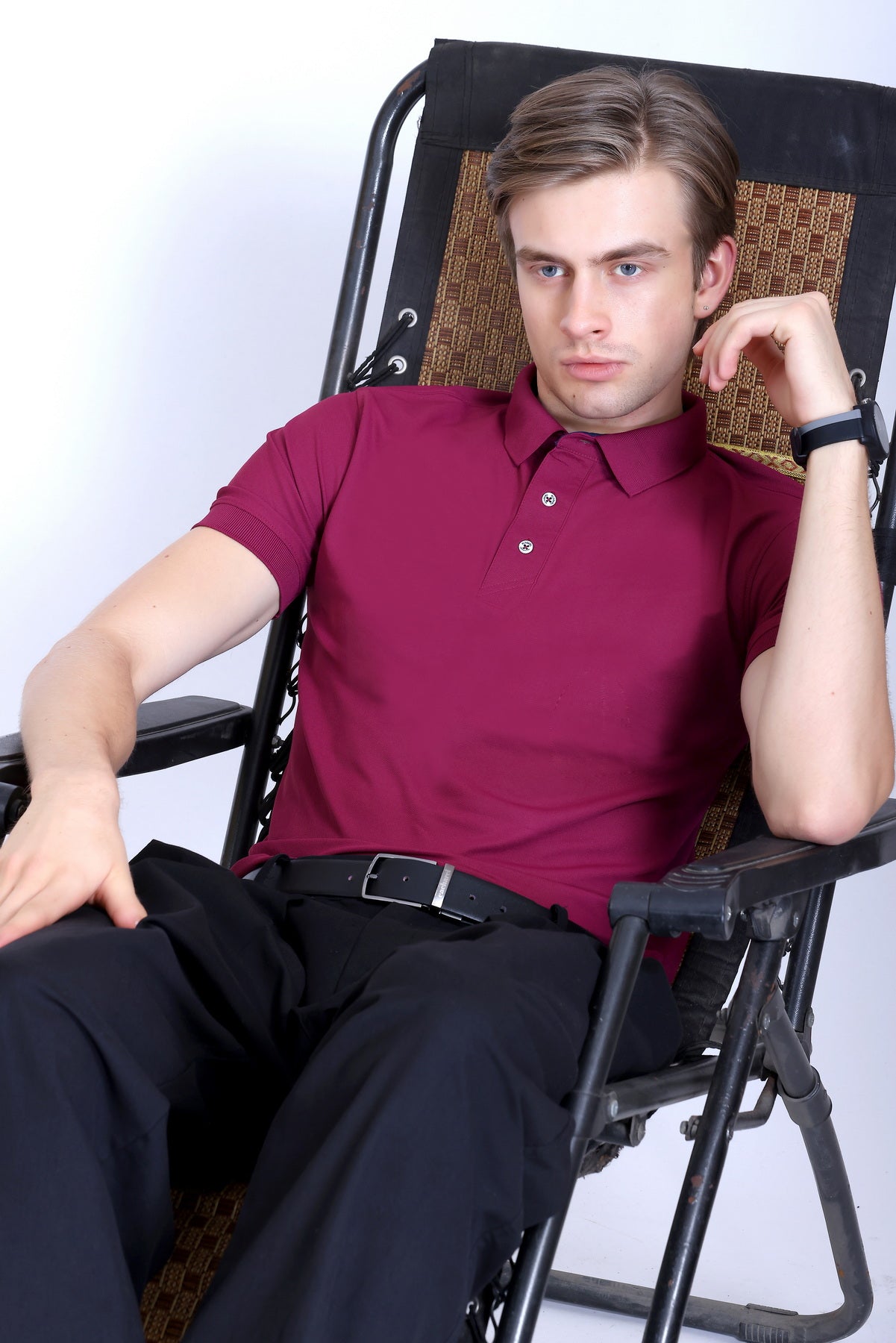 WINBARG Spanish Polo T-Shirt in Majenta - image 6