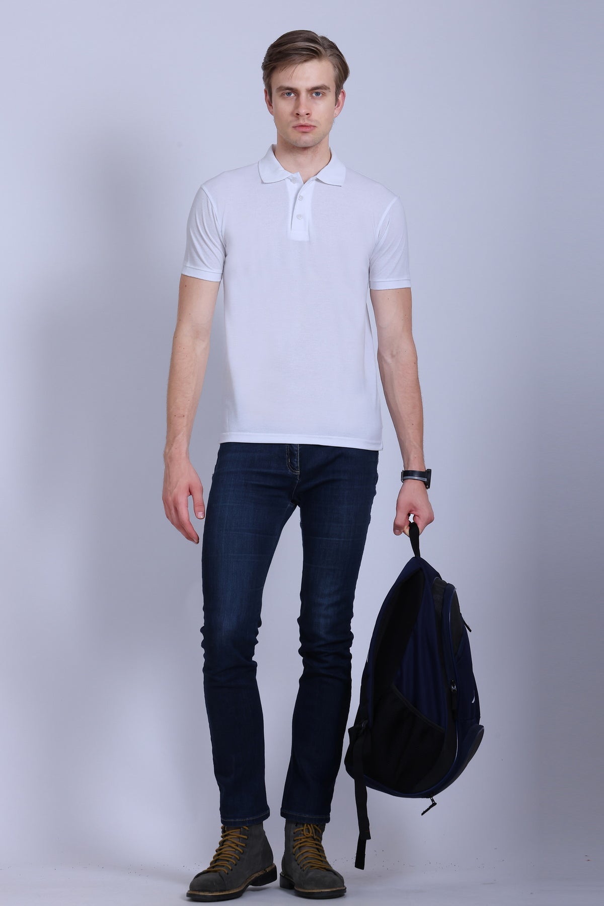 Fastees Bio Wash Polo T-Shirt
