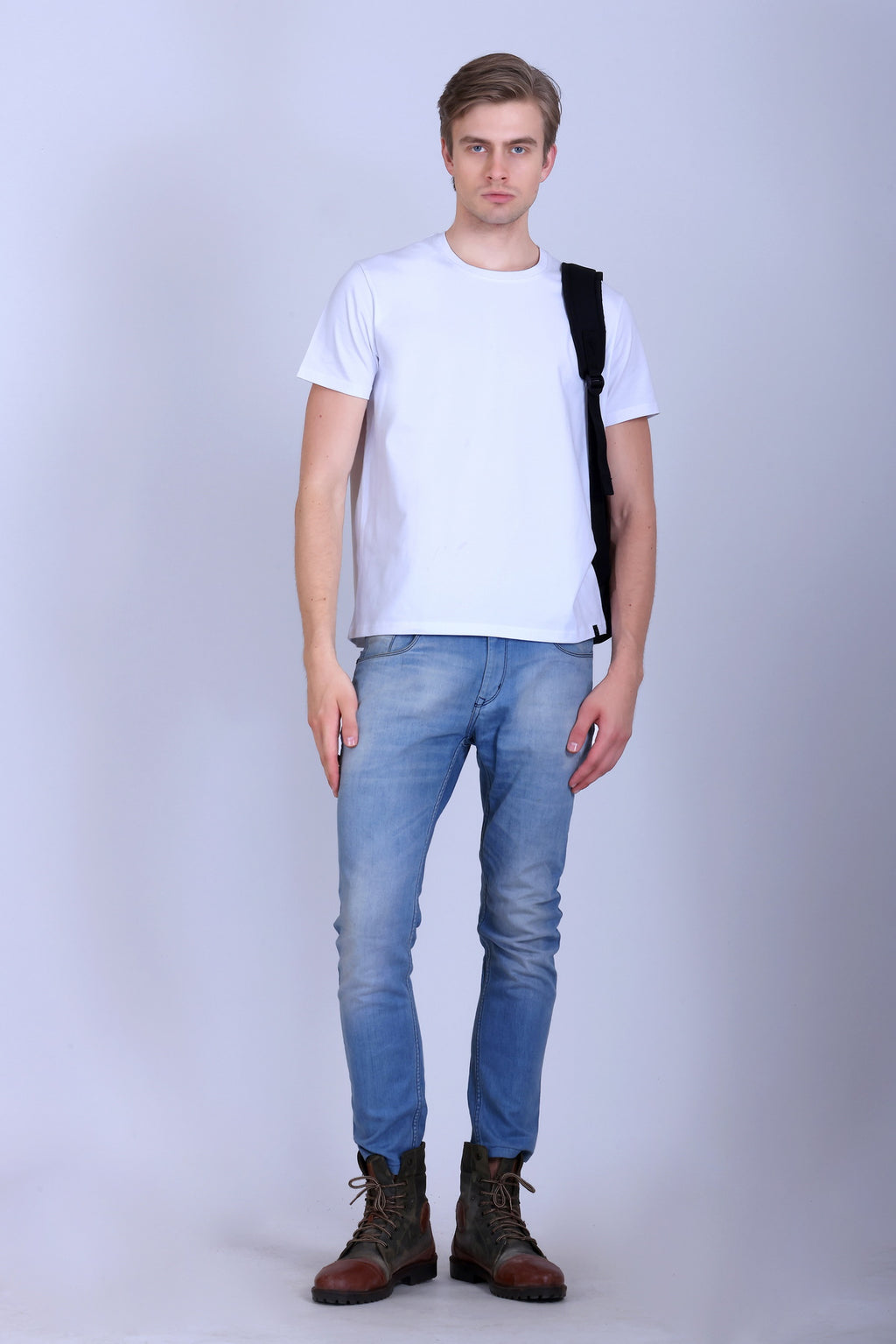 Cotton Stretch Crew Neck