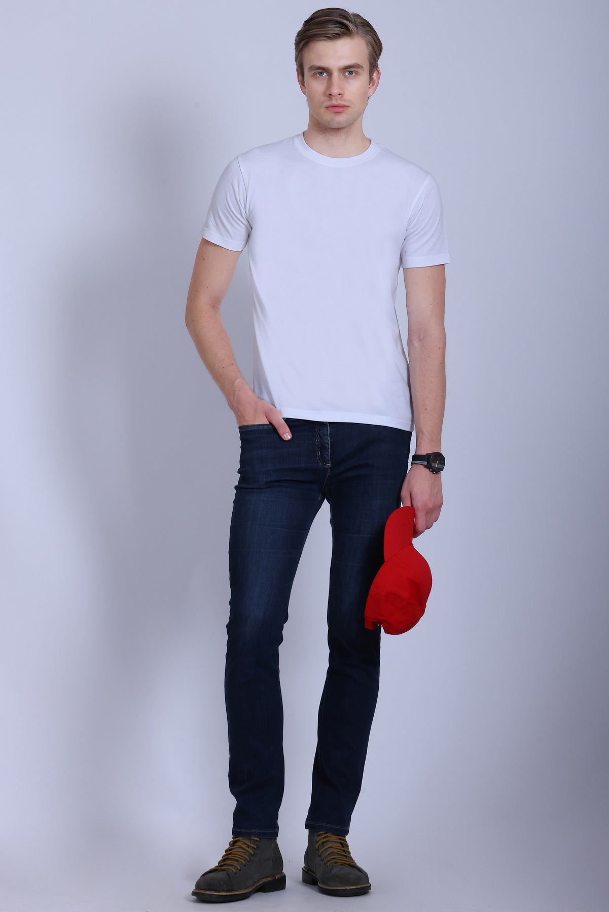 PIKMEE Skinta Bio Wash Crew Neck T-Shirt in White - image 7