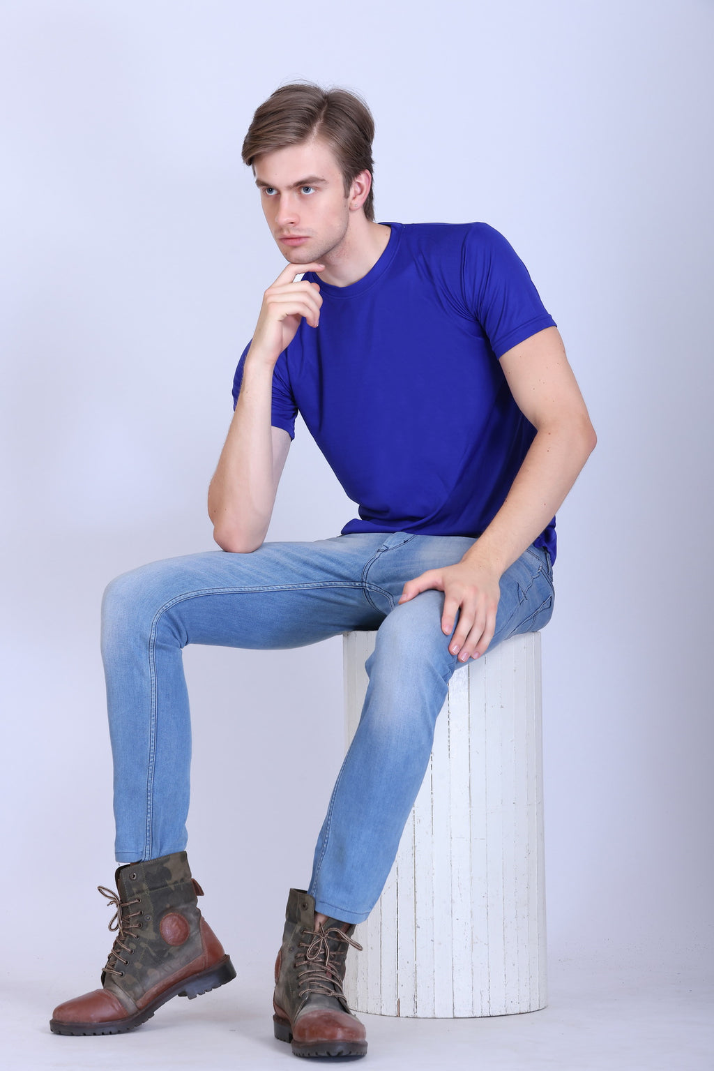 Sports Republic Acti-Go Dryfit Crew Neck T-Shirt in Royal Blue - 6