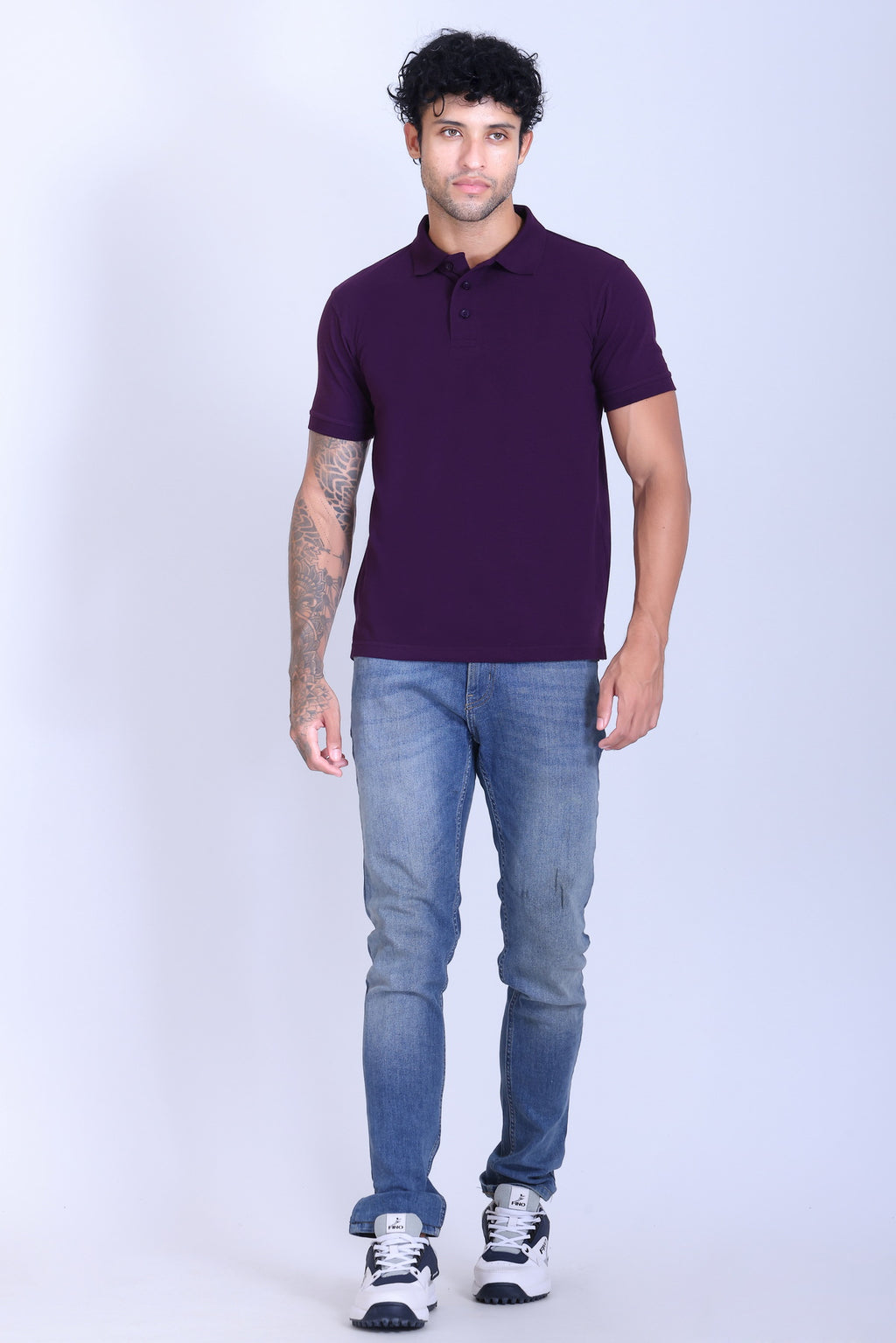 PIKMEE Fastees Polo T-Shirt in Purple - image 7