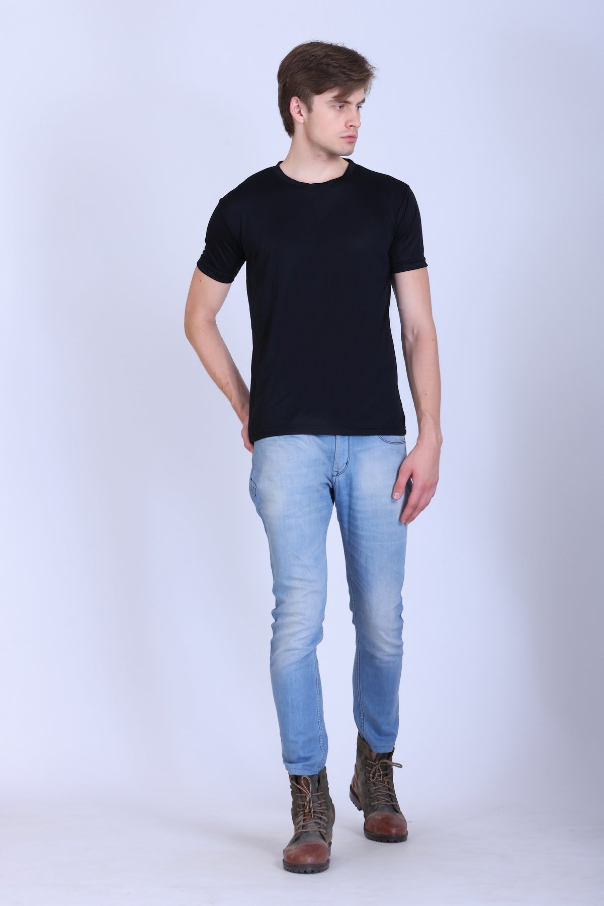 Sports Republic Acti-Go Dryfit Crew Neck T-Shirt in Black - 6