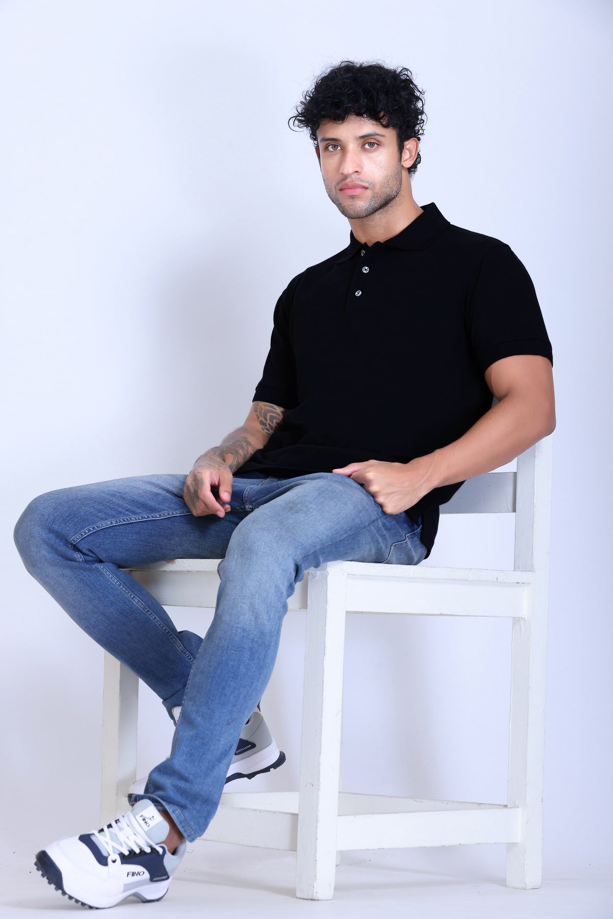 WINBARG Eco-Tees Polo T-Shirt in Black - image 6