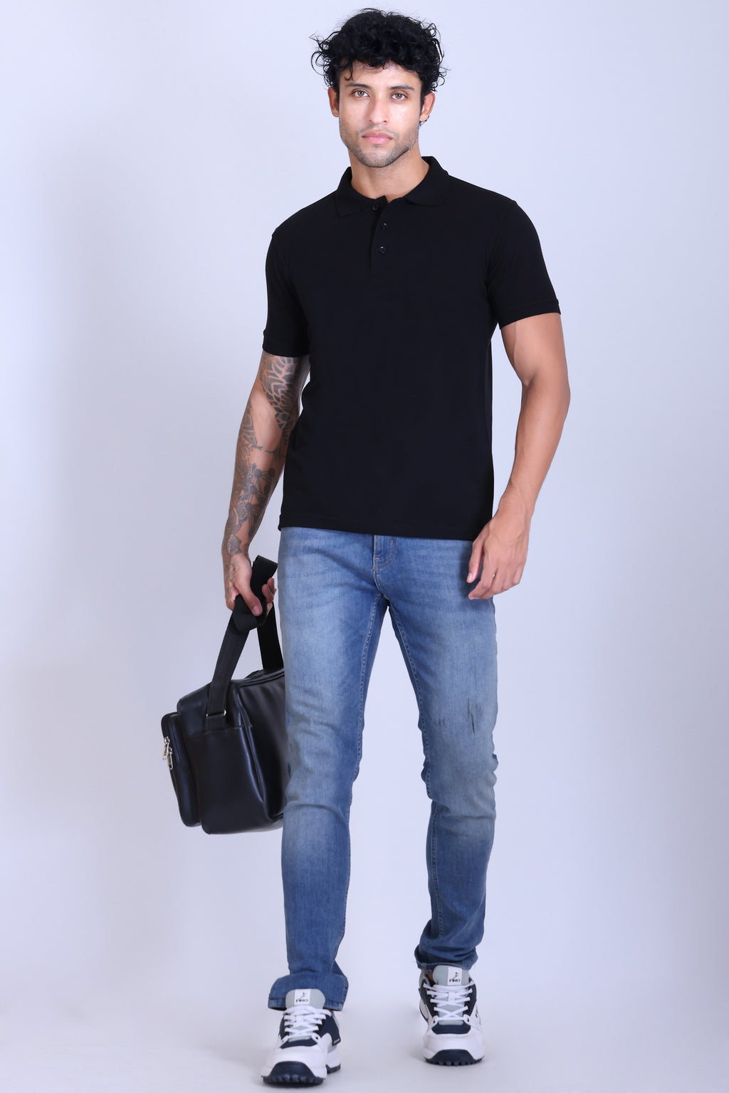 PIKMEE Fastees Polo T-Shirt in Black - image 7