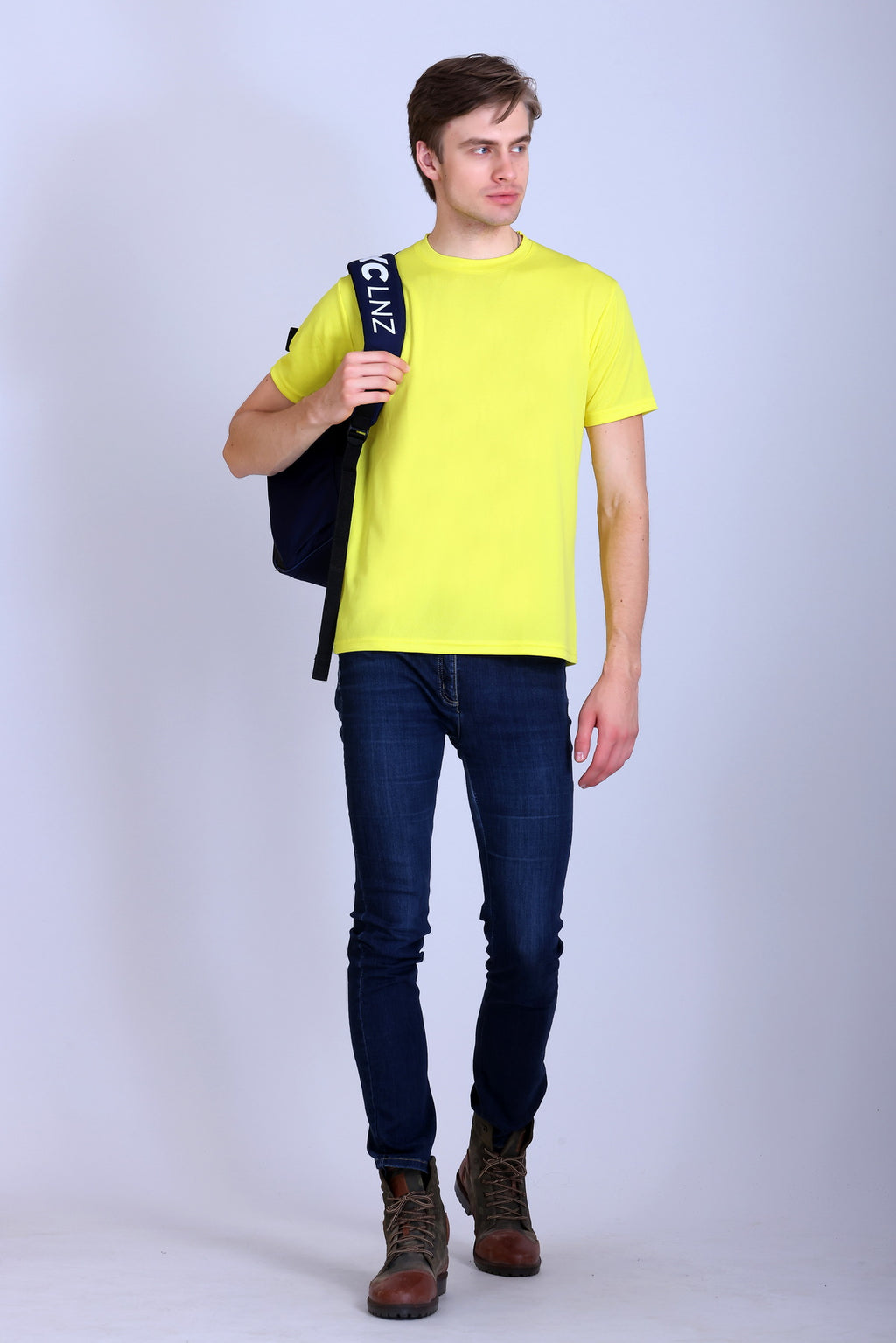 Sports Republic Acti-Go Dryfit Crew Neck T-Shirt in Lemon Yellow - 6