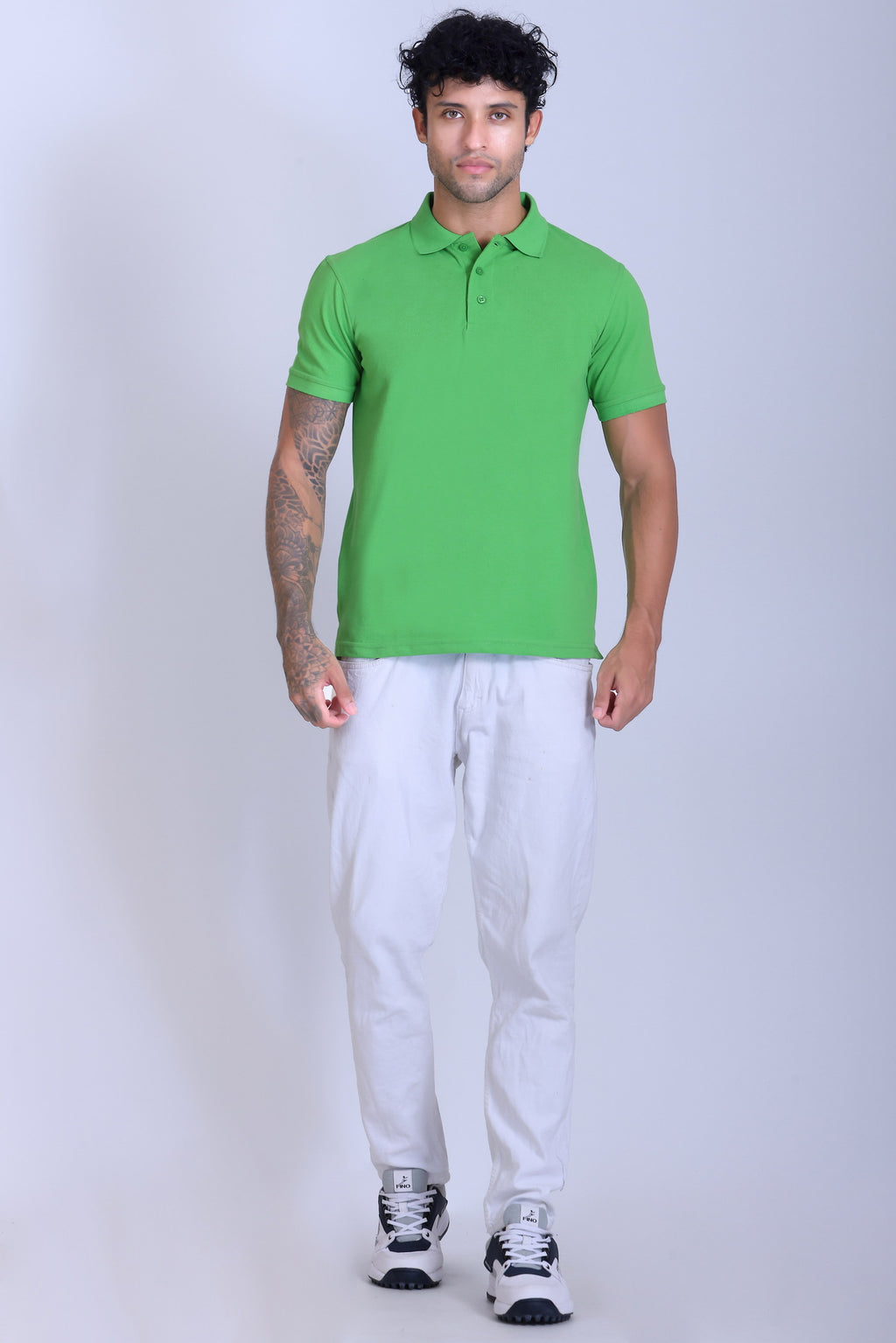 PIKMEE Fastees Polo T-Shirt in Paroot Green - image 7