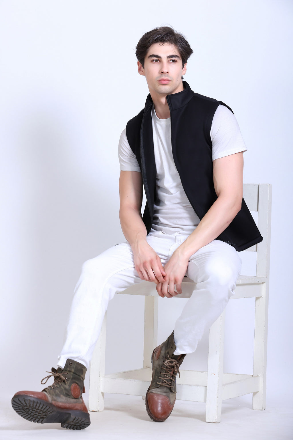 Winbarg Sleeveless Bonded Fleece Men's Jacket - Black