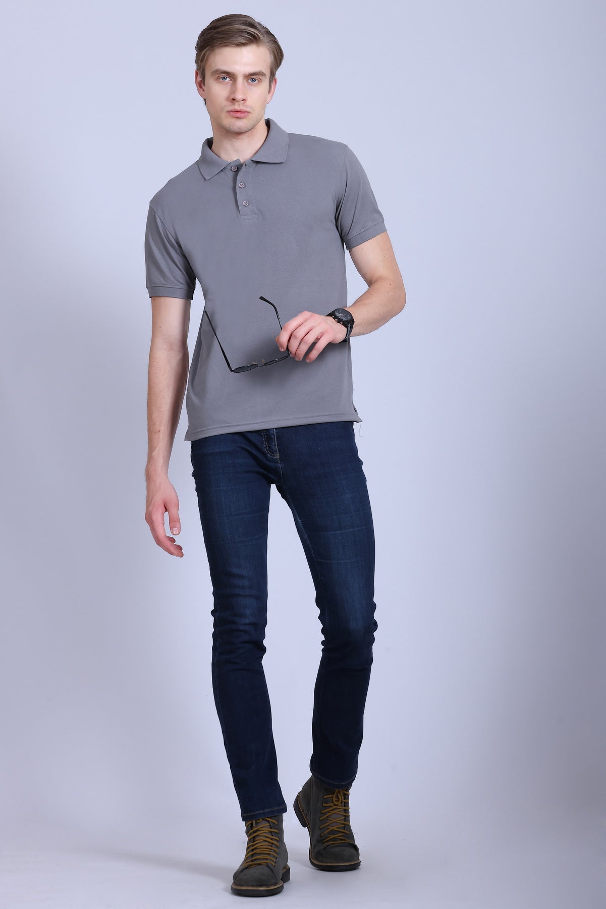 PIKMEE Quota Polo T-Shirt in Grey - image 7