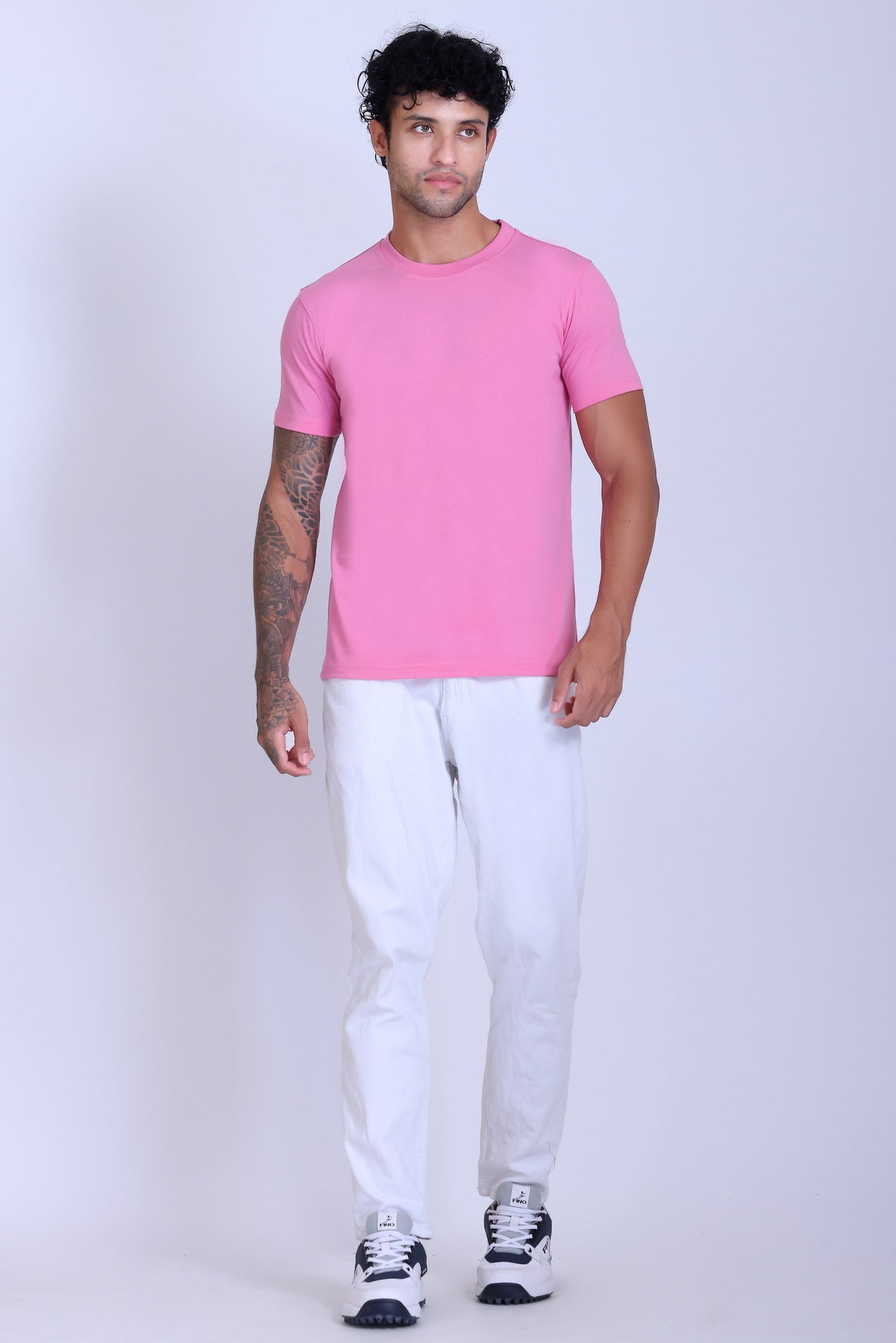 PIKMEE Skinta Bio Wash Crew Neck T-Shirt in Pink - image 7