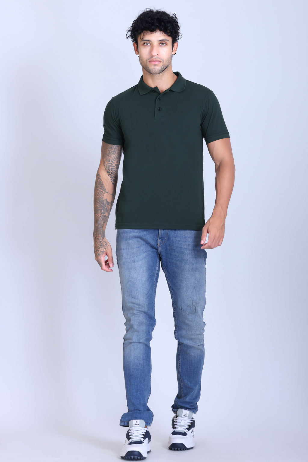 PIKMEE Fastees Polo T-Shirt in Bottel Green - image 7