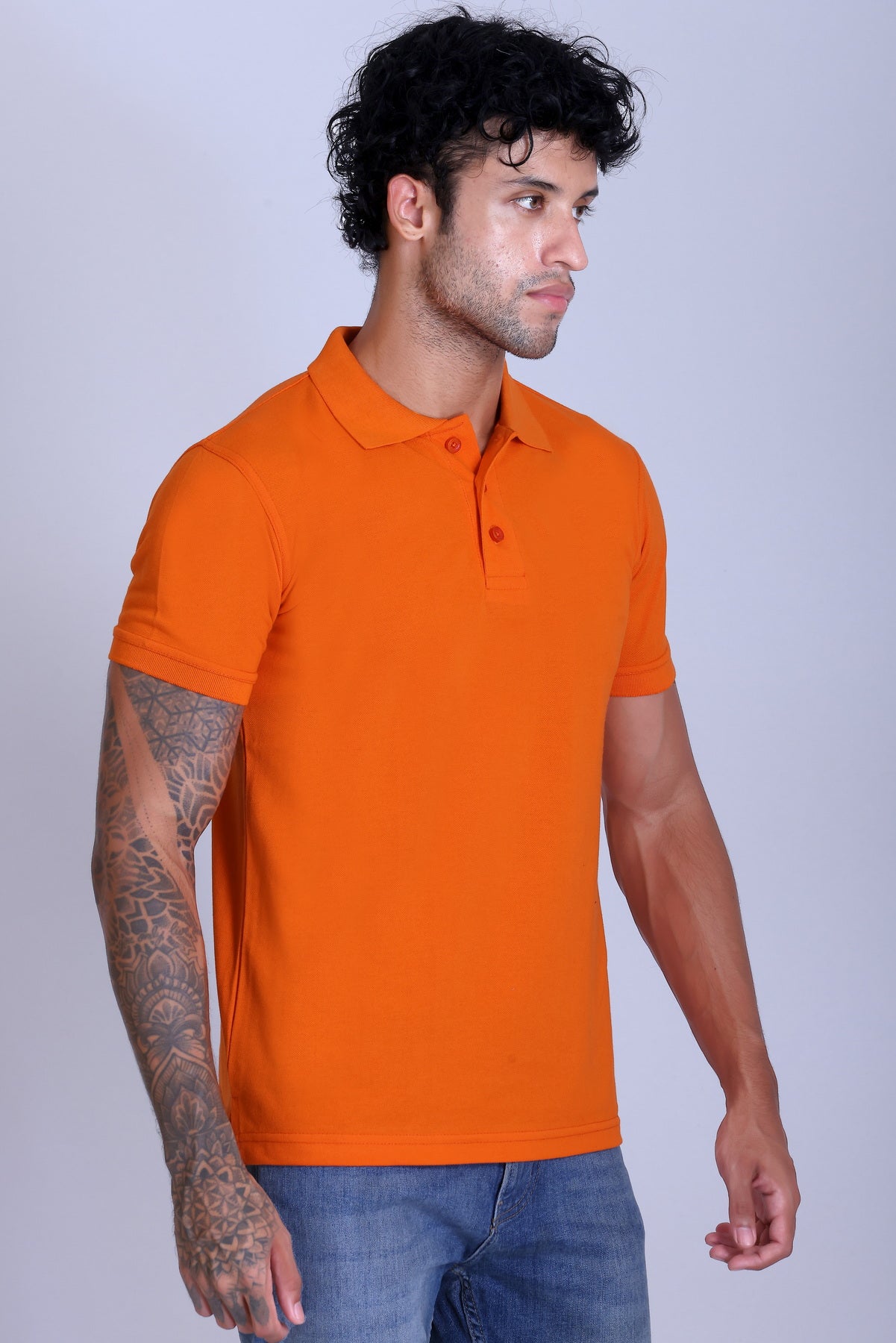 PIKMEE Fastees Polo T-Shirt in Orange - image 8
