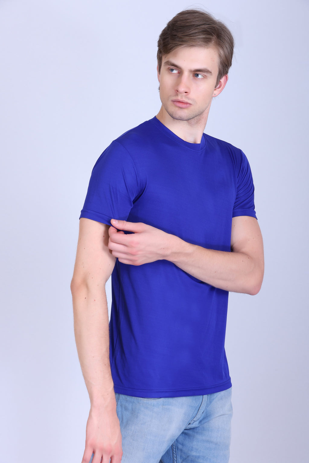 Sports Republic Acti-Go Dryfit Crew Neck T-Shirt in Royal Blue - 7
