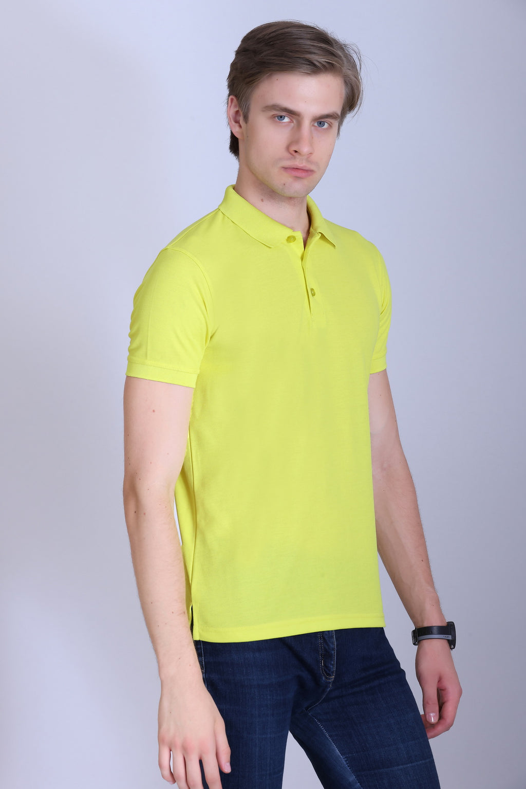 PIKMEE Titlis Polo T-Shirt in Lemon Yellow - image 8