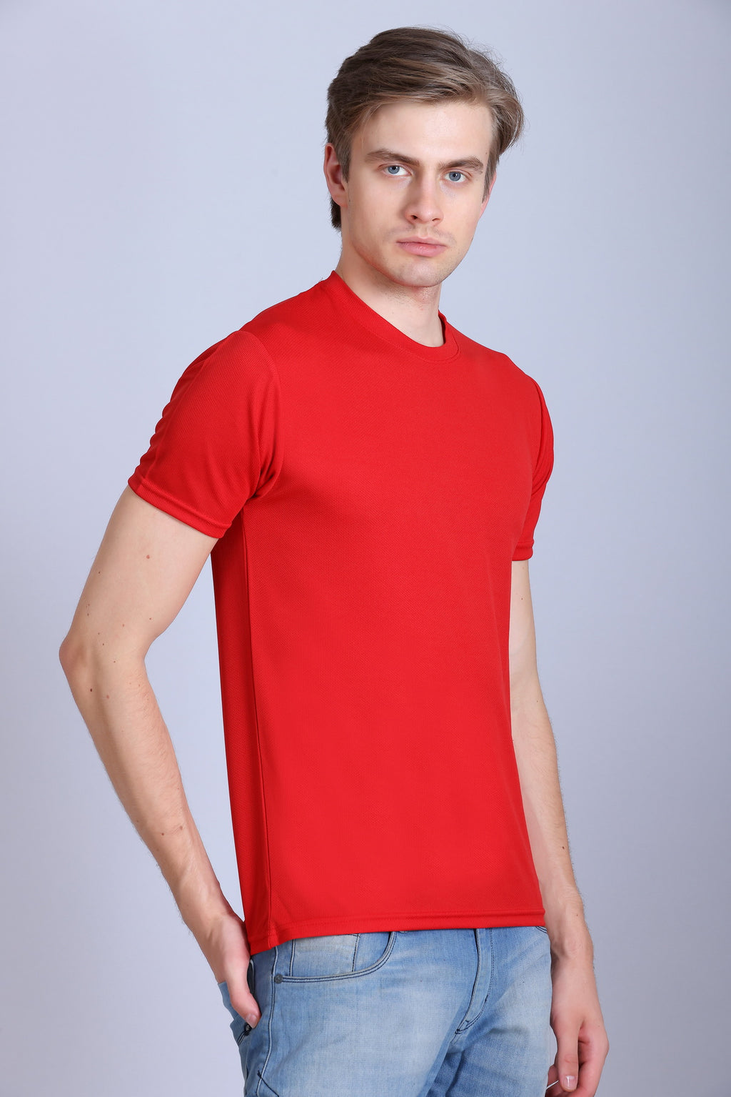 Sports Republic Acti-Runn Dryfit Crew Neck T-Shirt in Red - 7