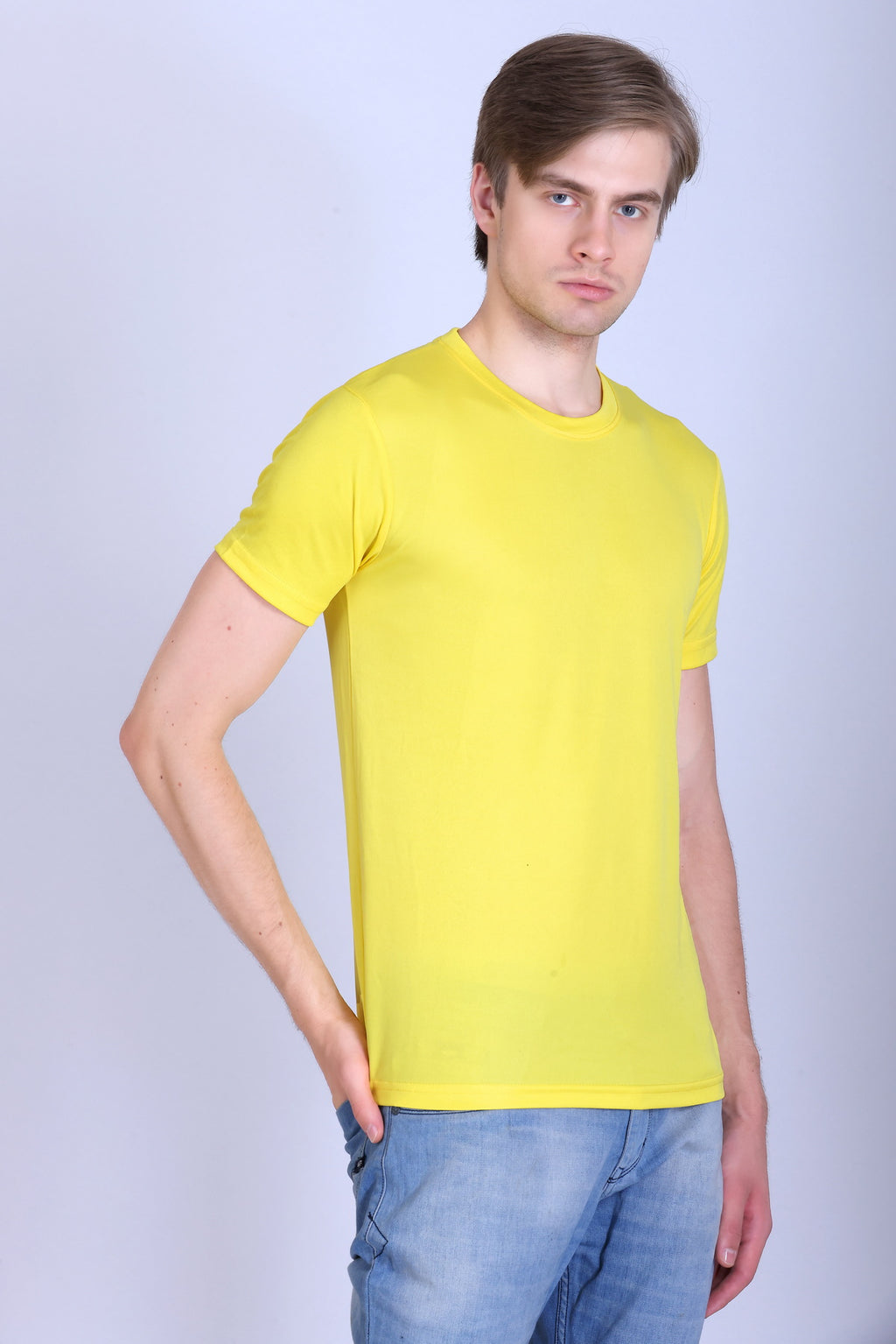 Sports Republic Acti-Runn Dryfit Crew Neck T-Shirt in Golden Yellow - 7