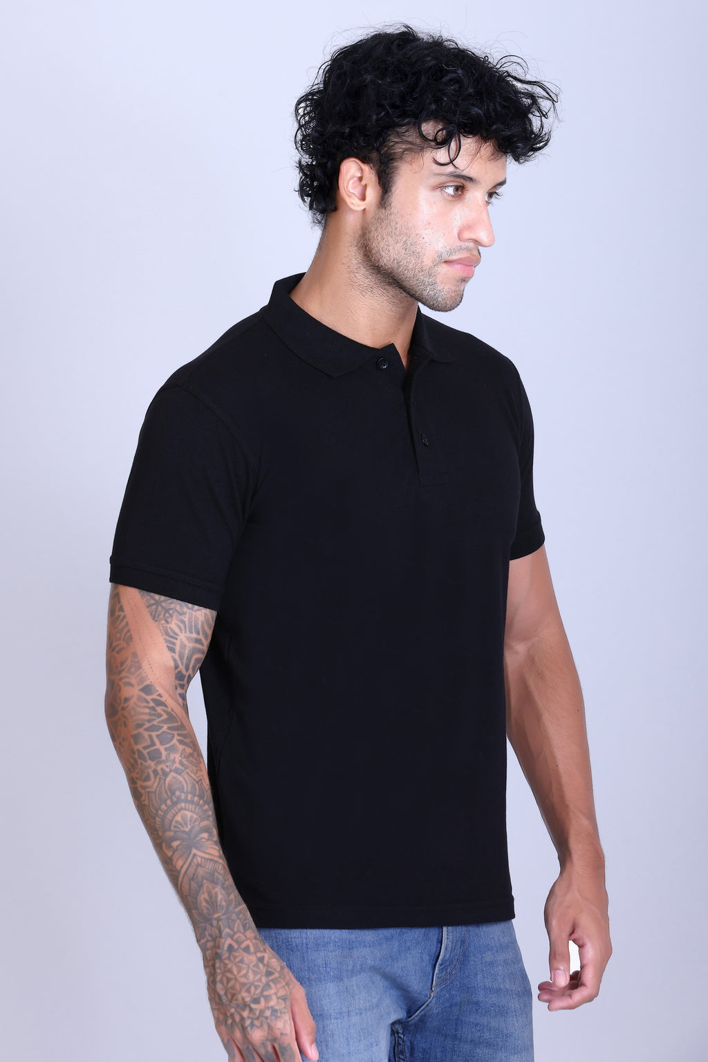 PIKMEE Fastees Polo T-Shirt in Black - image 8