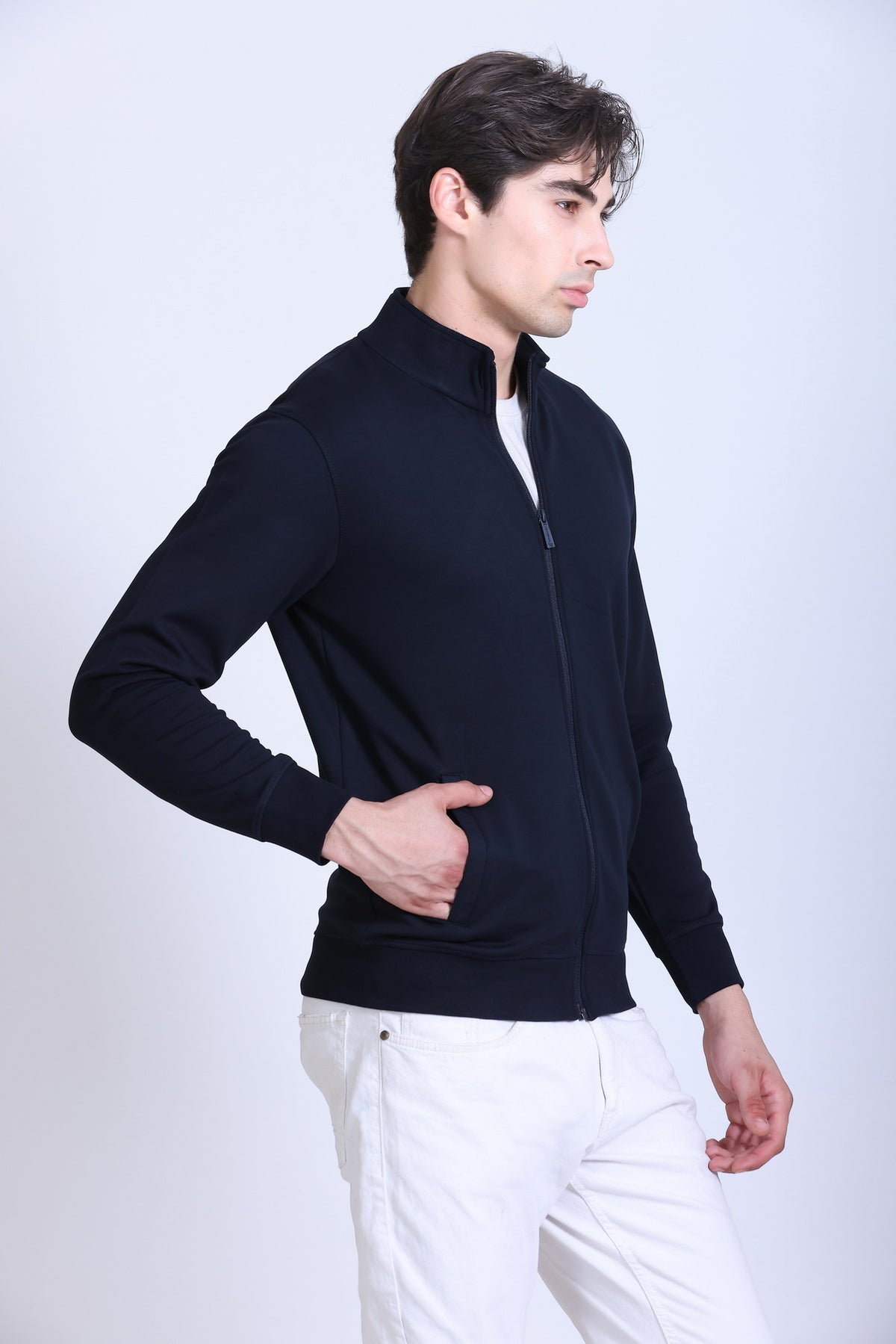 Winbarg Stretch Men's Casual Jacket - Navy Blue