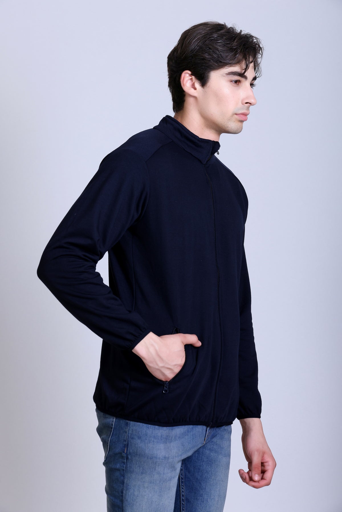 Pikmee North Pole Men's Poly Viscose Fleece Winter Jacket - Black