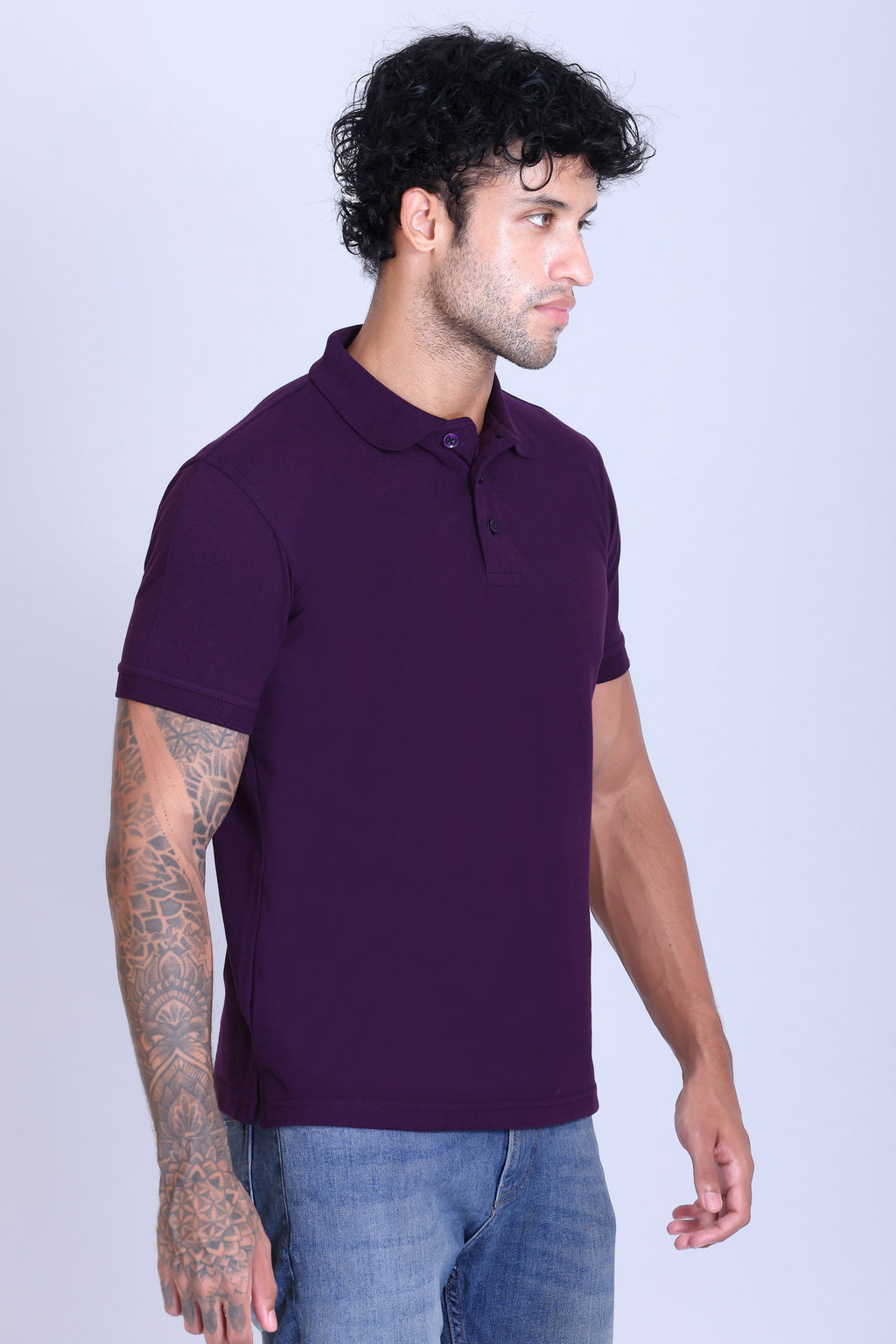 PIKMEE Fastees Polo T-Shirt in Purple - image 8