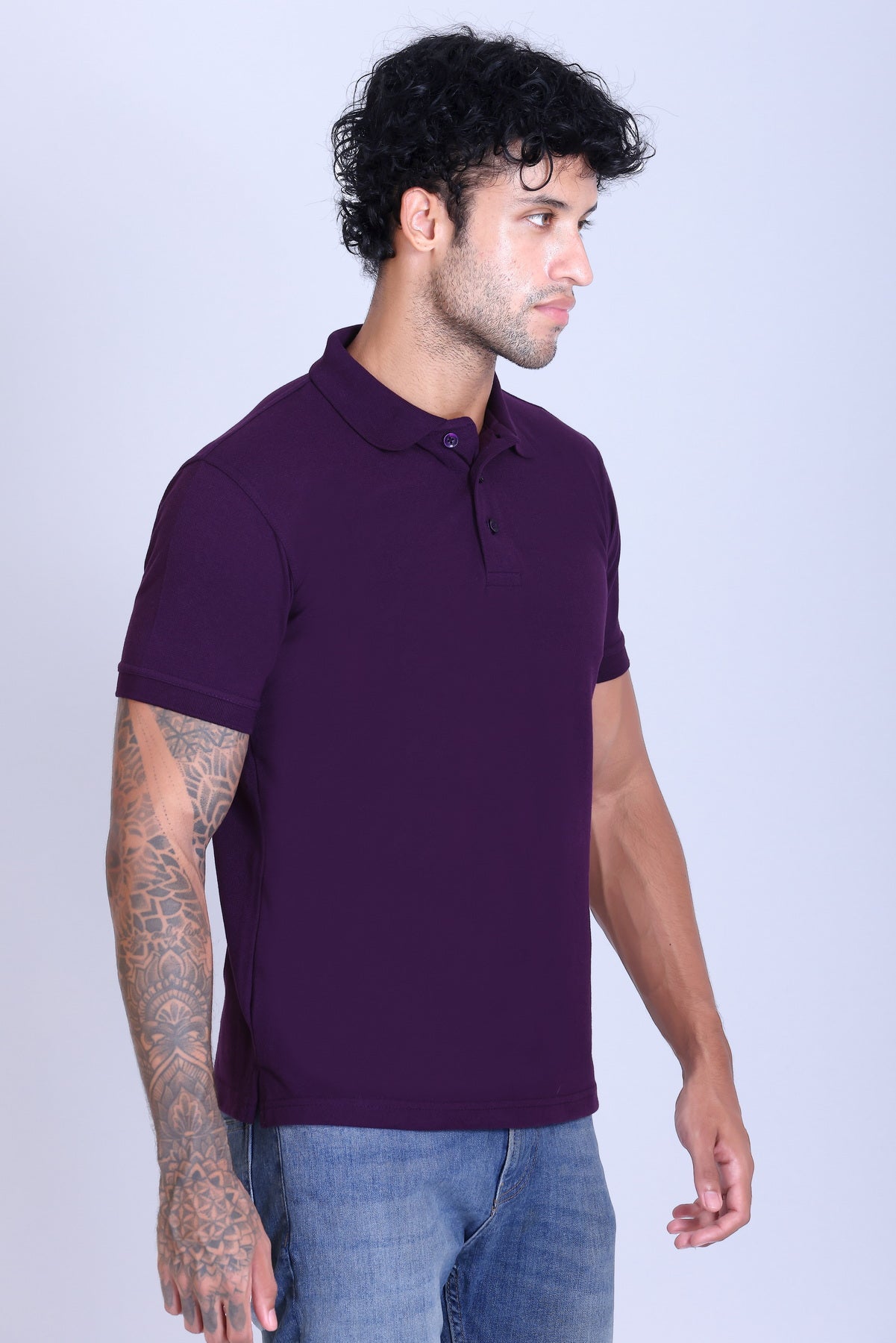 PIKMEE Fastees Polo T-Shirt in Purple - image 8