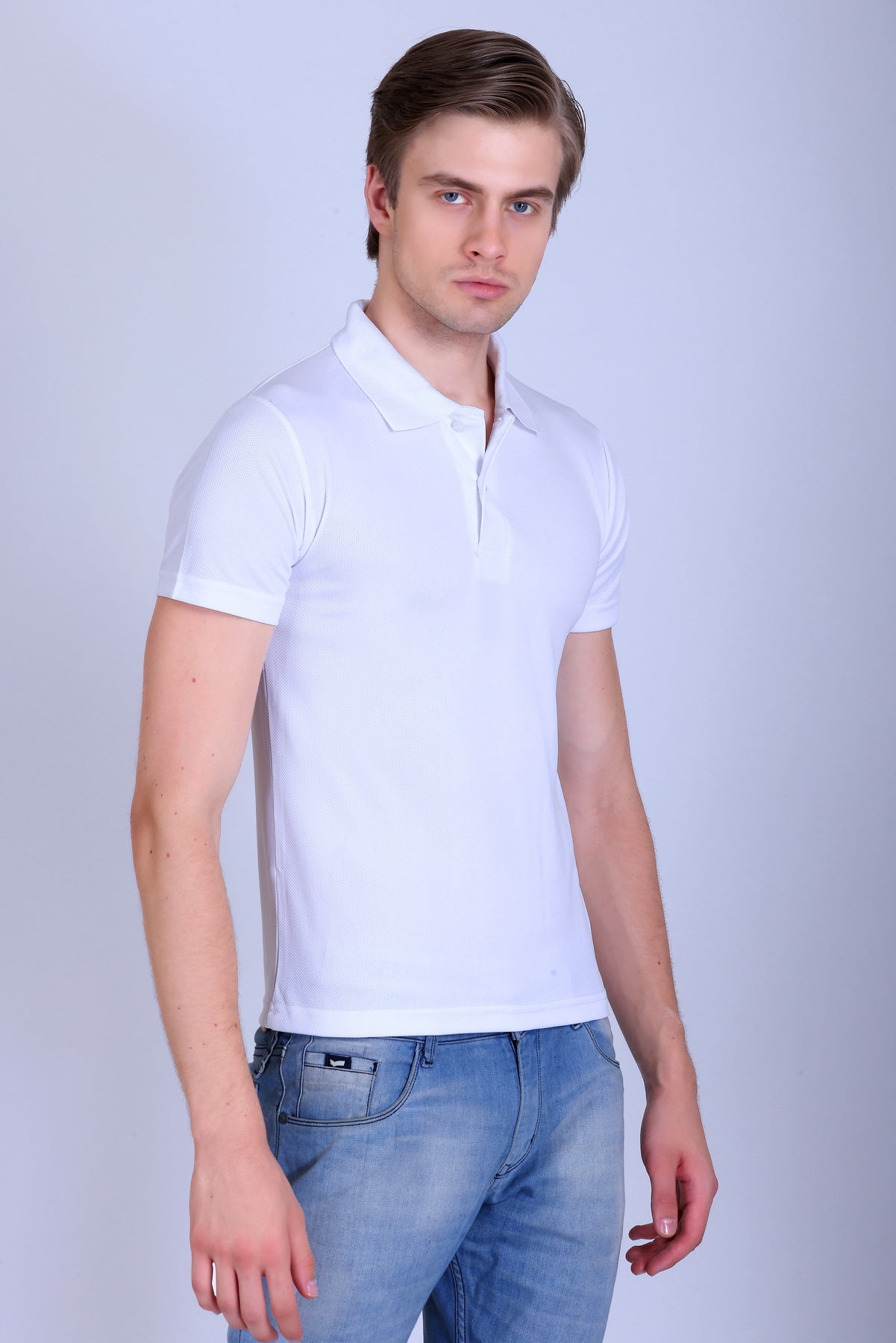 Sports Republic Acti-Play Dryfit Polo T-Shirt in White - 7