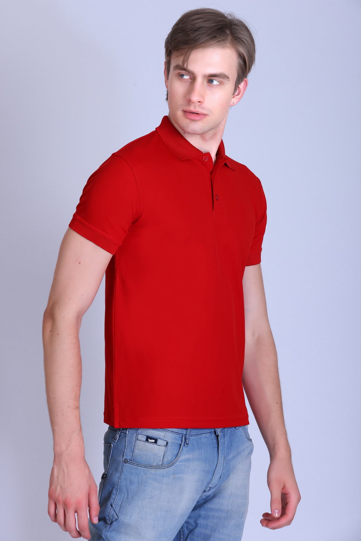 PIKMEE Titlis Polo T-Shirt in Red - image 8