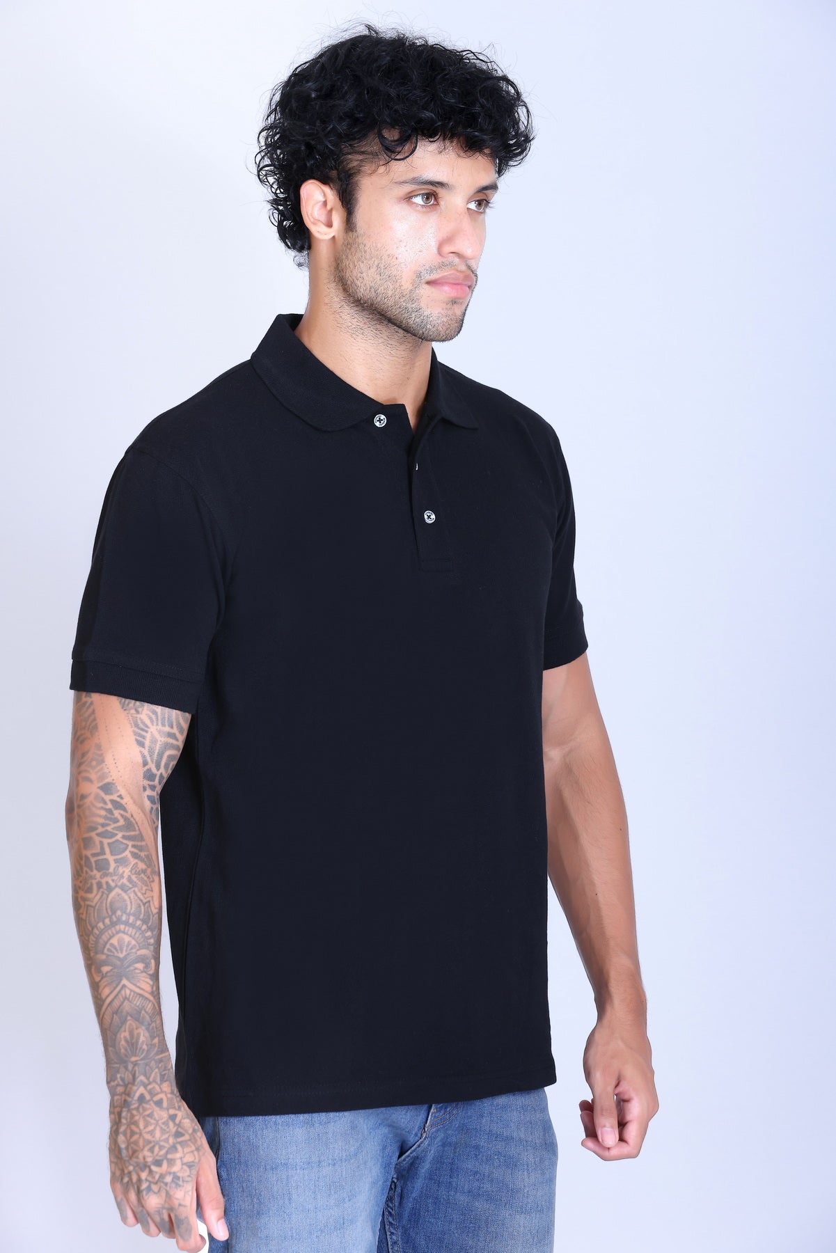 WINBARG Spanish Polo T-Shirt in Black - image 7