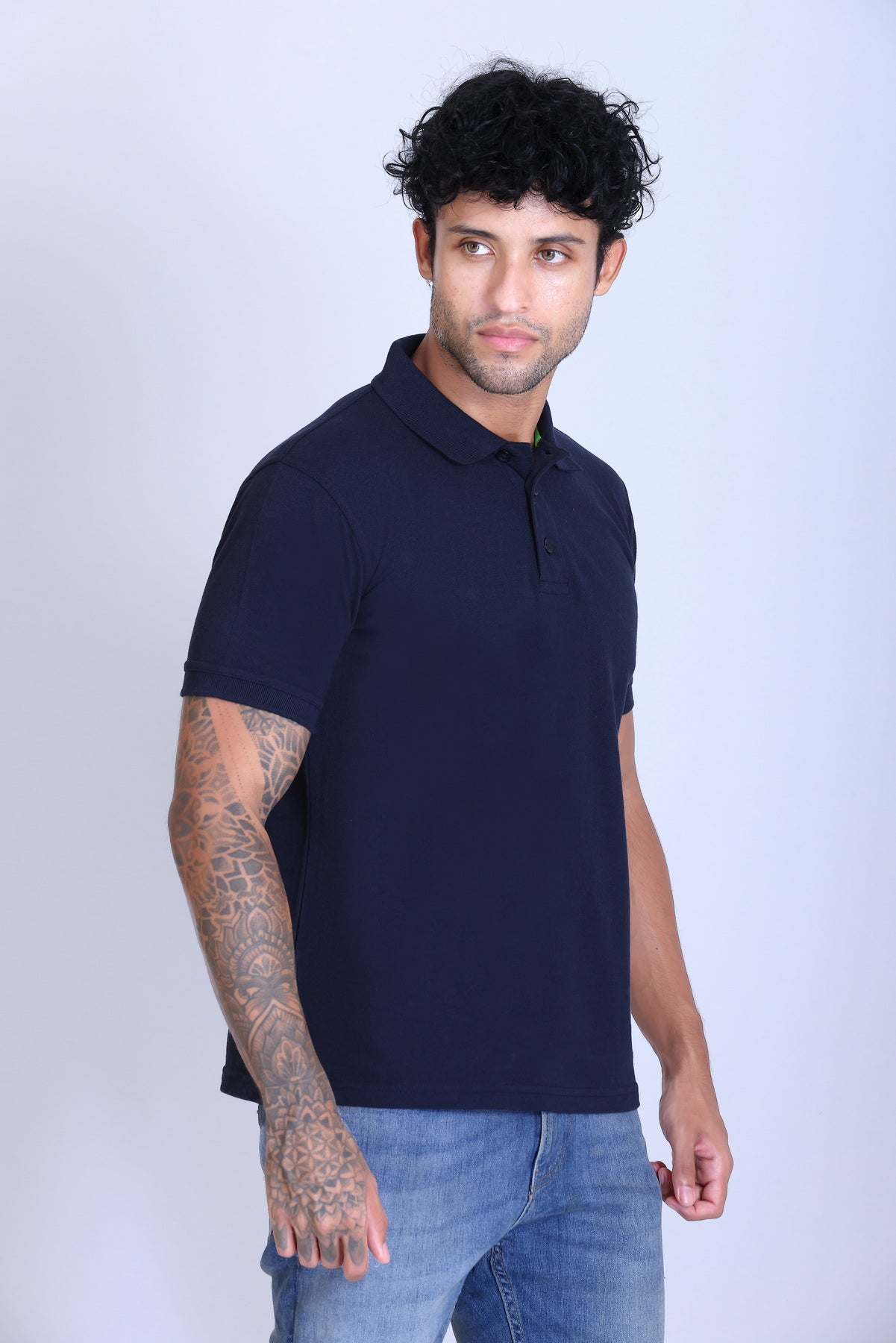 WINBARG Eco-Tees Polo T-Shirt in Navy - image 7