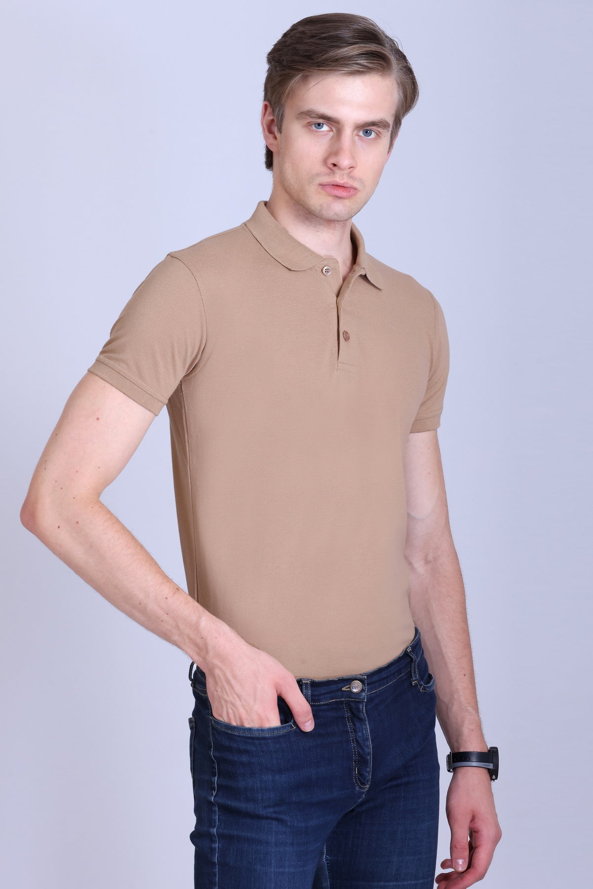 PIKMEE Fastees Polo T-Shirt in Light Beige - image 8