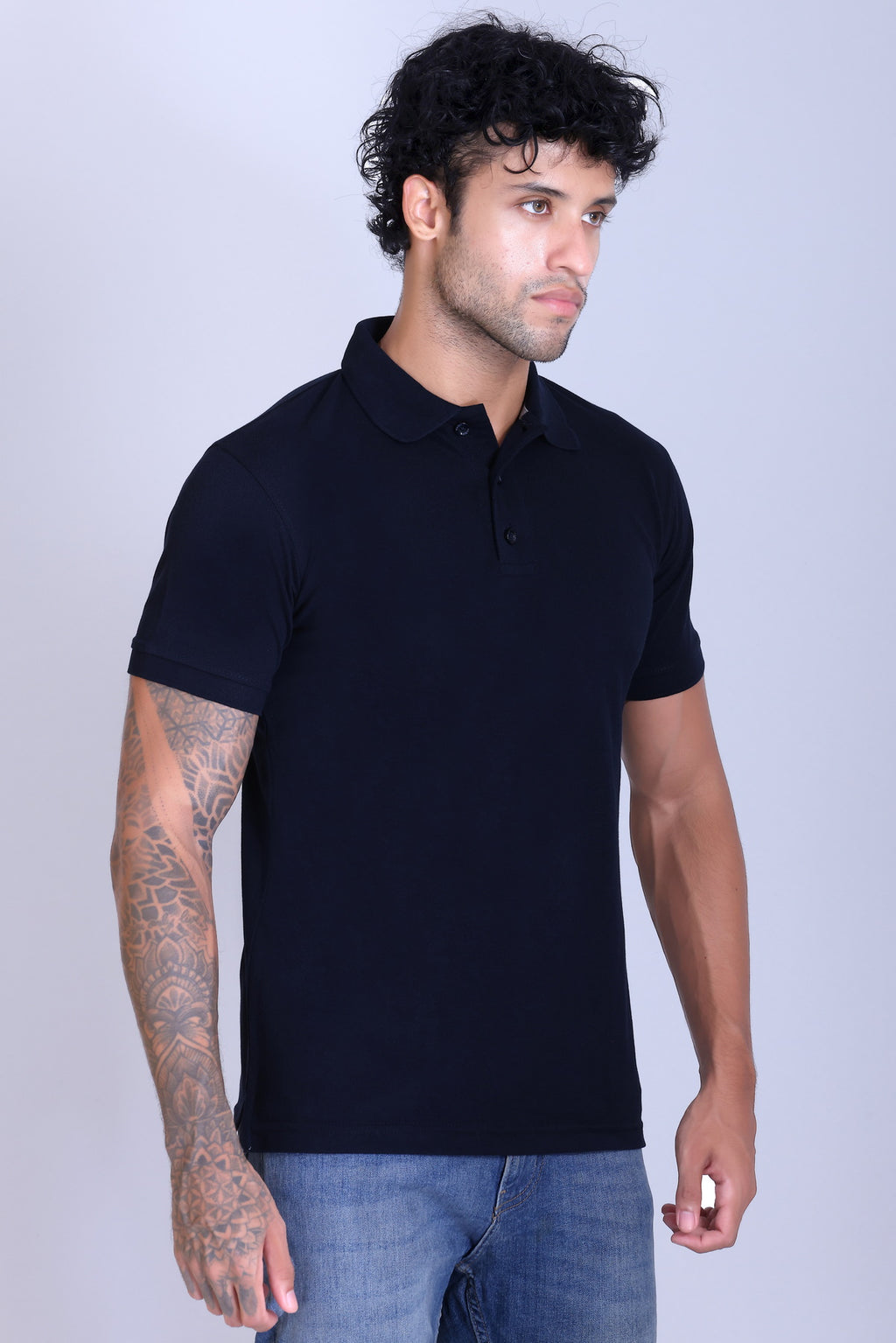 PIKMEE Quota Polo T-Shirt in Navy Blue - image 8