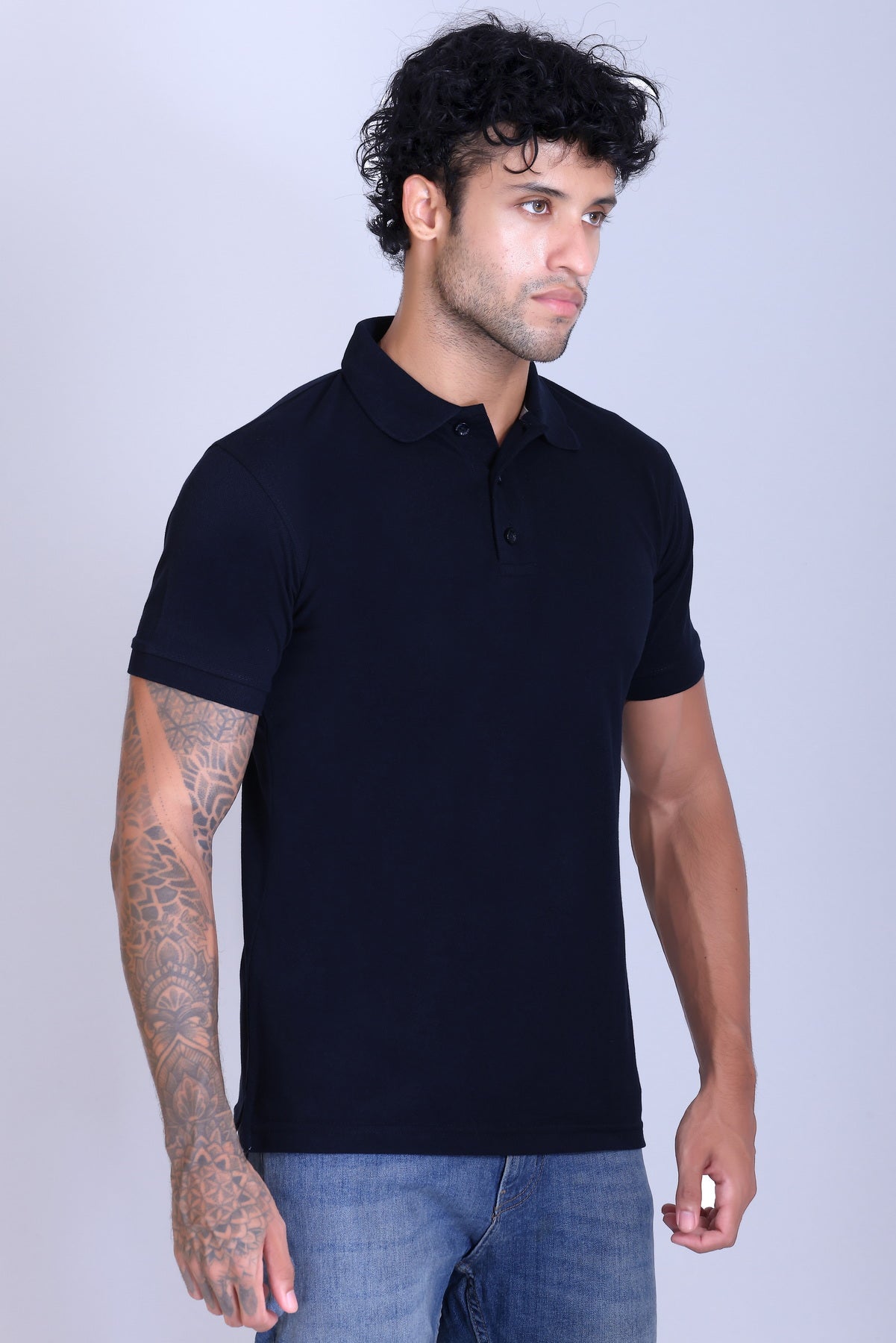 PIKMEE Quota Polo T-Shirt in Navy Blue - image 8