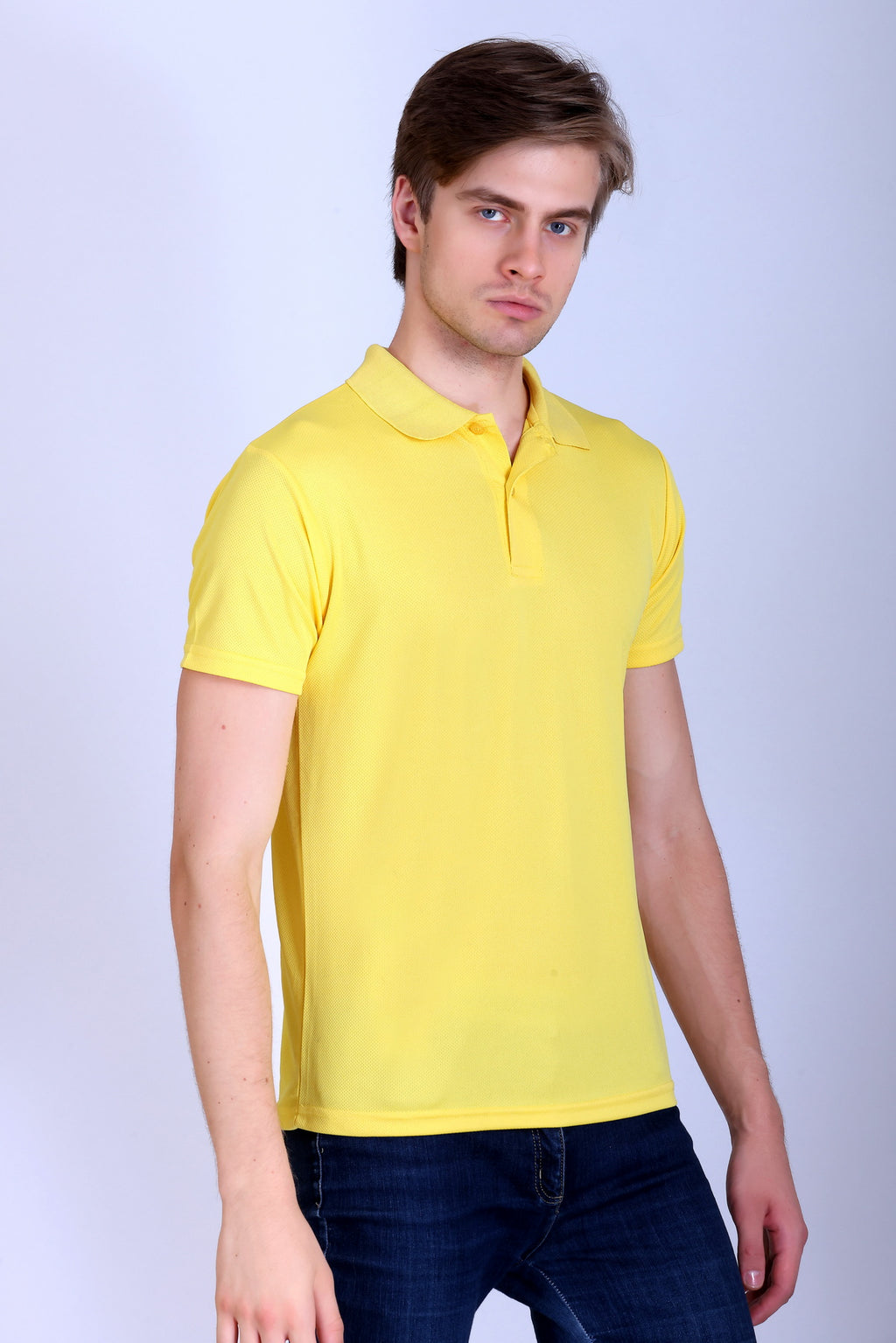 Sports Republic Acti-Play Dryfit Polo T-Shirt in Golden Yellow - 7