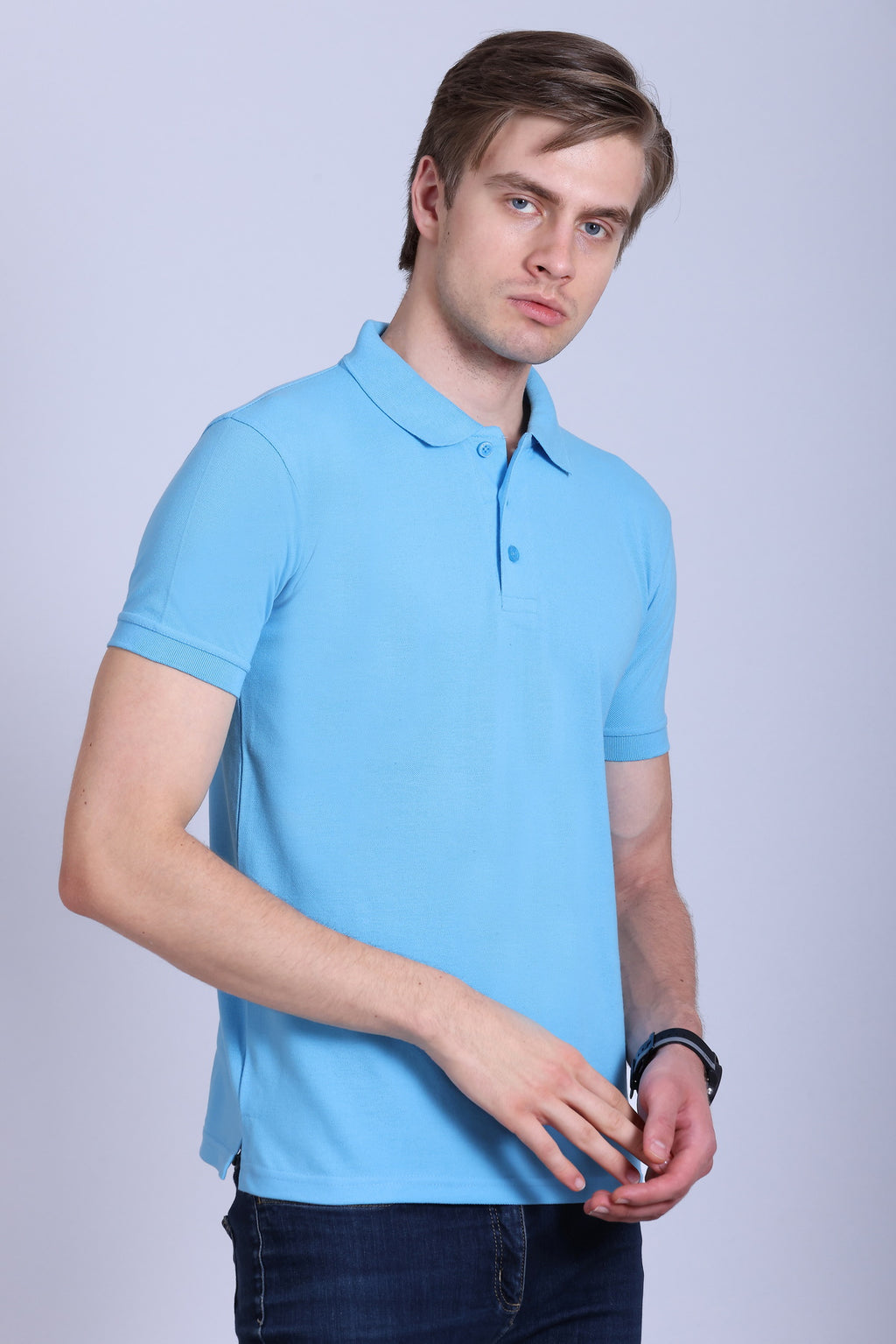 PIKMEE Fastees Polo T-Shirt in Sky Blue - image 8