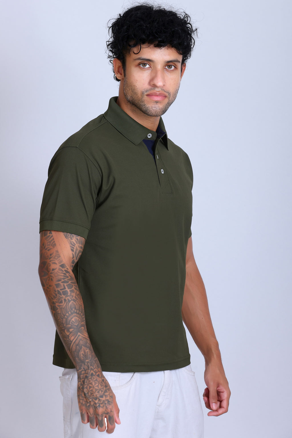 WINBARG Spanish Polo T-Shirt in Olive - image 7