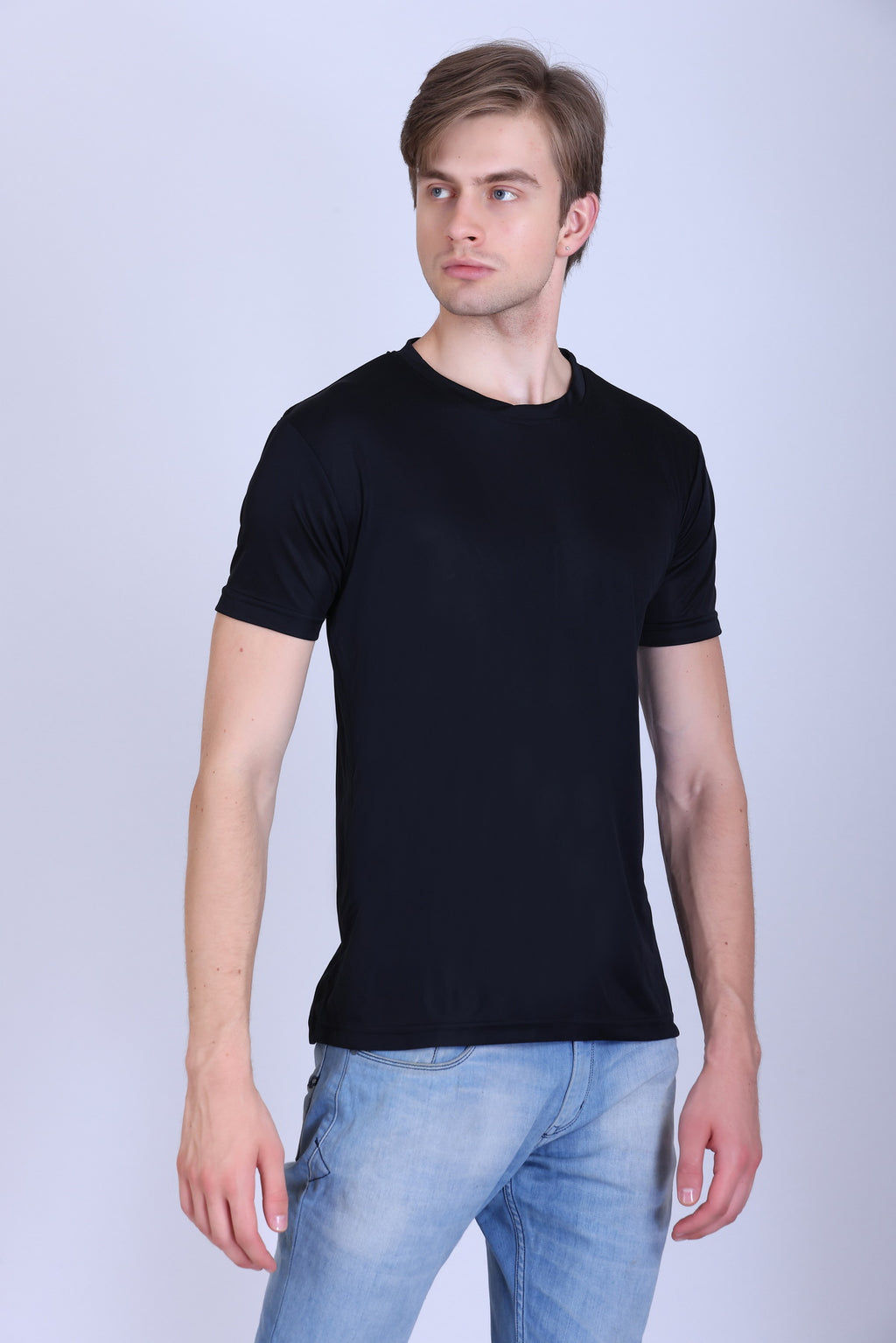 Sports Republic Acti-Go Dryfit Crew Neck T-Shirt in Black - 7