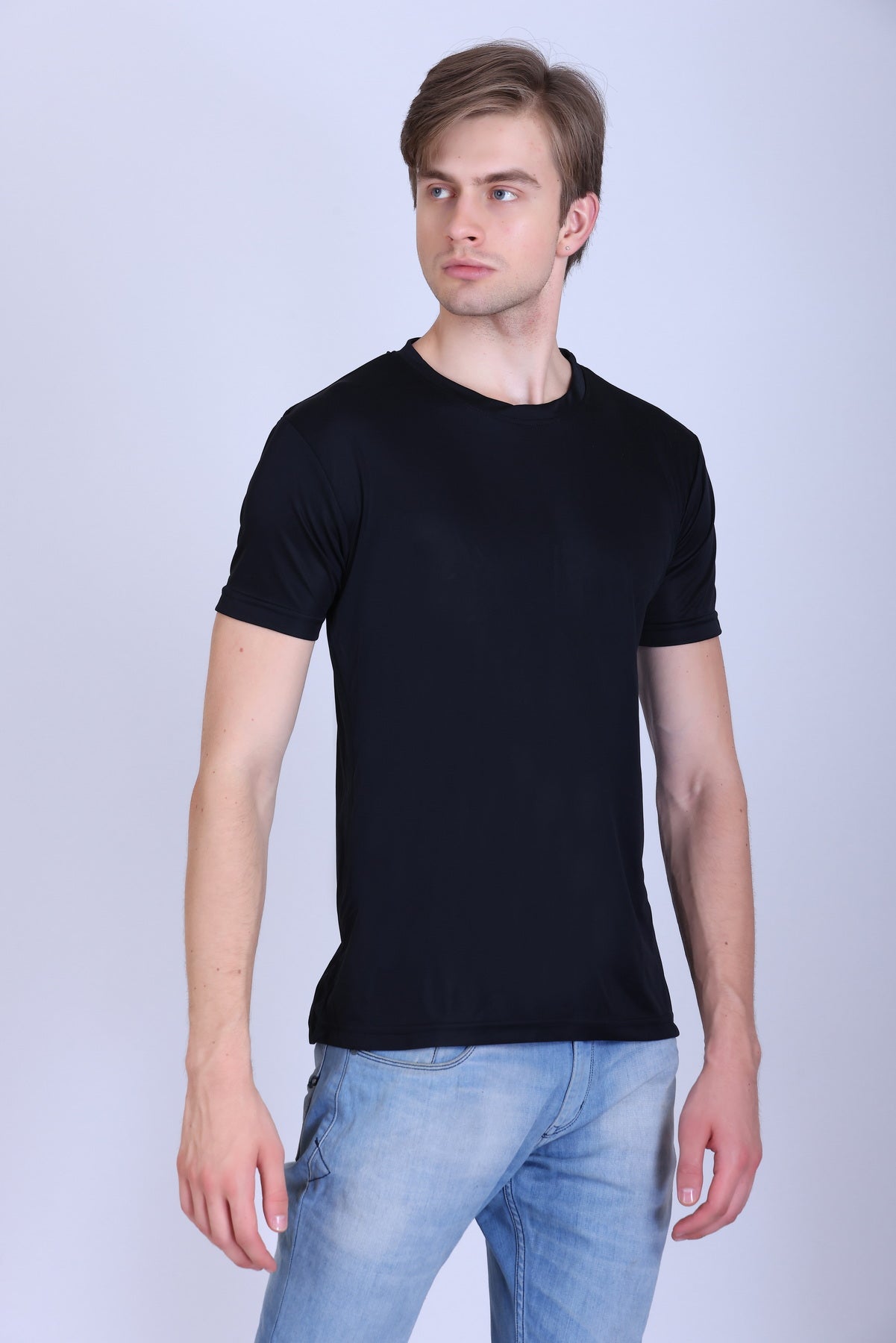 Sports Republic Acti-Go Dryfit Crew Neck T-Shirt in Black - 7