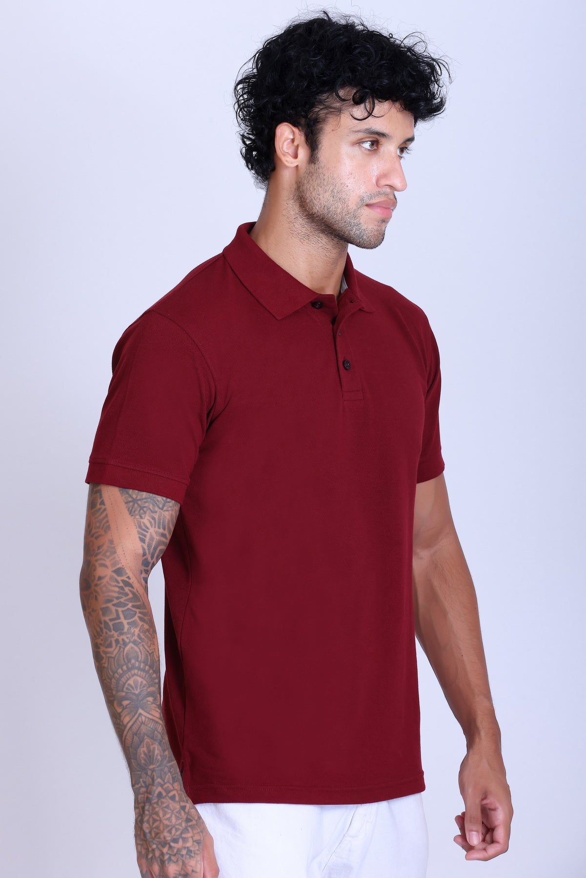 PIKMEE Quota Polo T-Shirt in Maroon - image 8