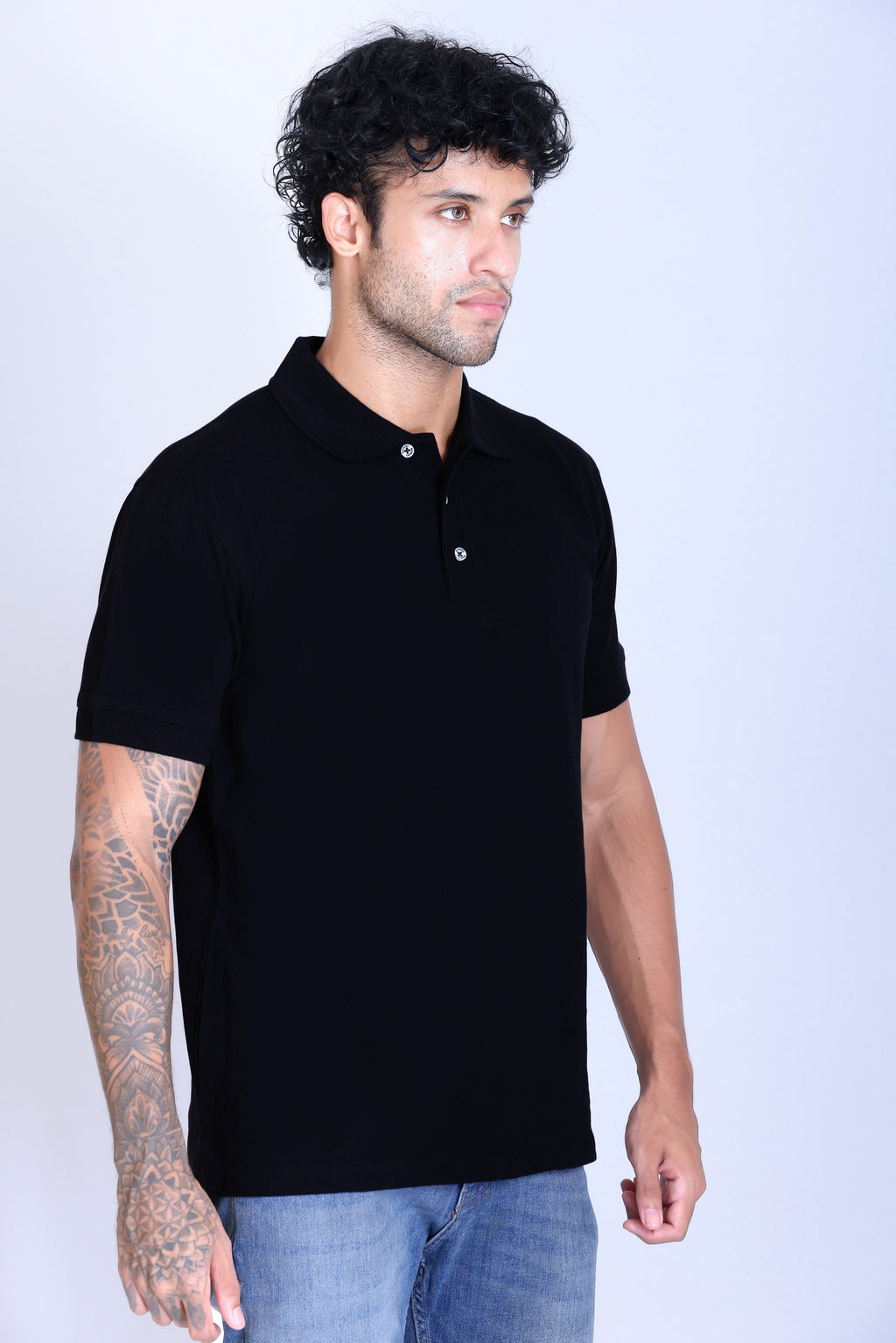 WINBARG Eco-Tees Polo T-Shirt in Black - image 7