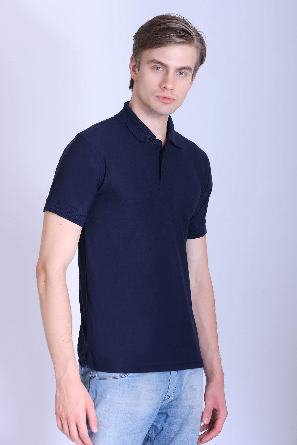 PIKMEE Promo-Tees Polo T-Shirt in Navy Blue - image 8