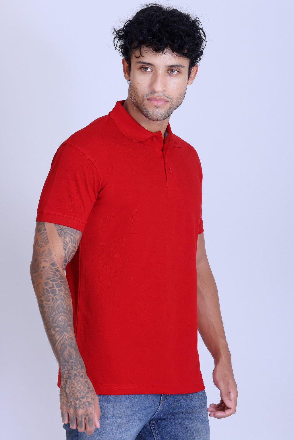 PIKMEE Fastees Polo T-Shirt in Red - image 8