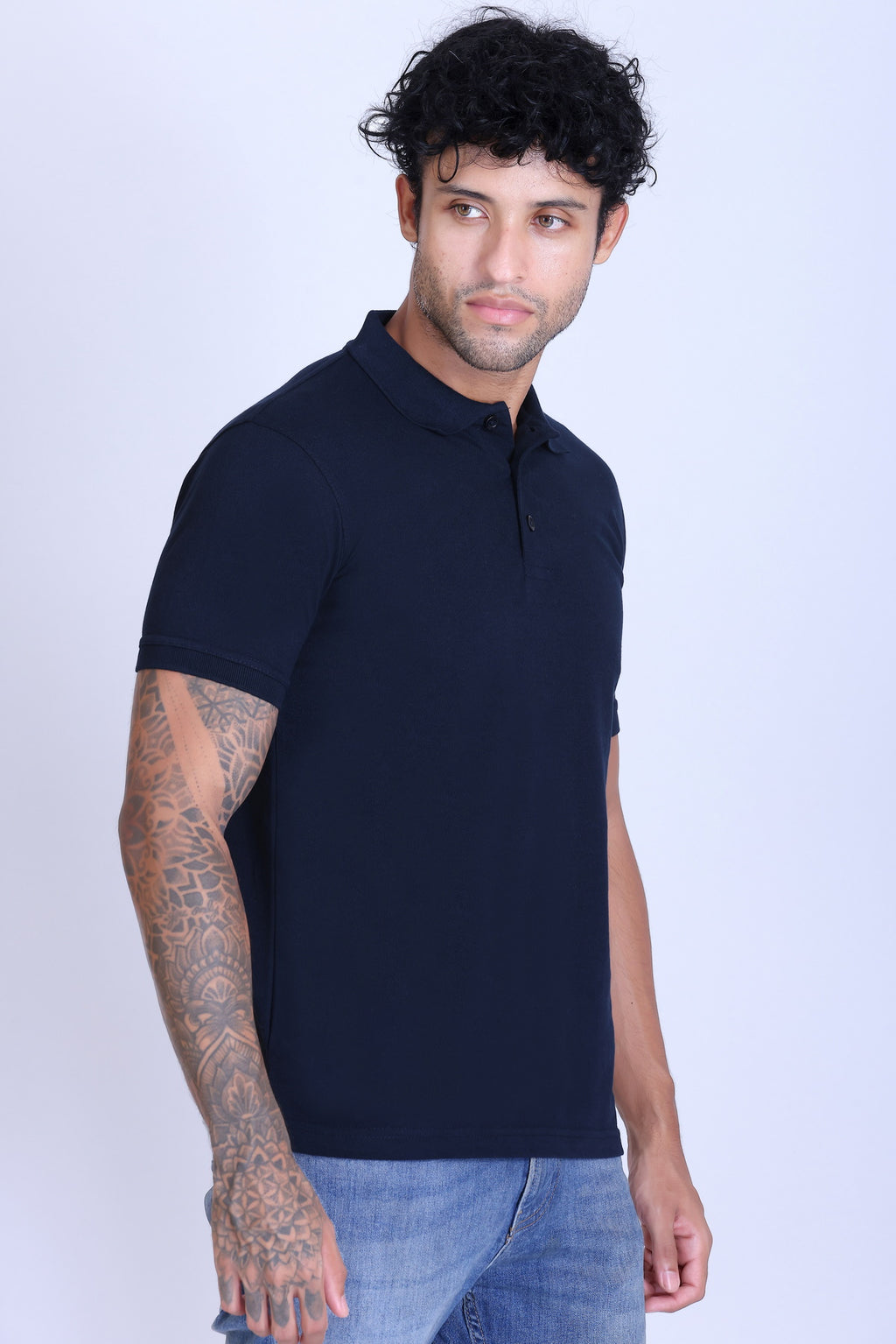 PIKMEE Fastees Polo T-Shirt in Navy Blue - image 8
